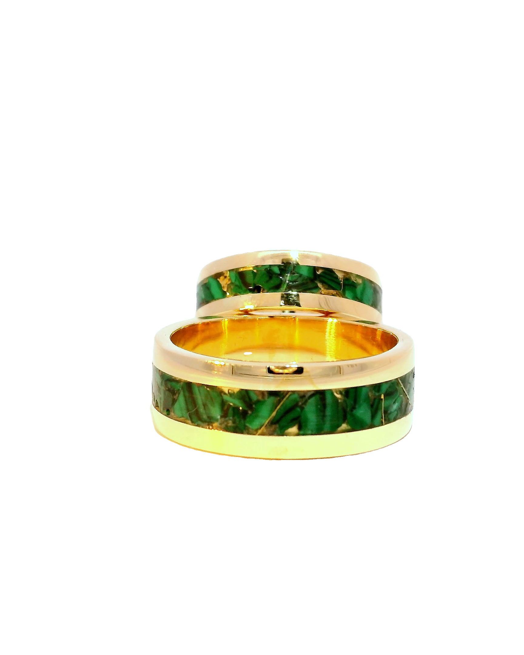 Anillos de matrimonio elegantes en oro amarillo 18k ley
