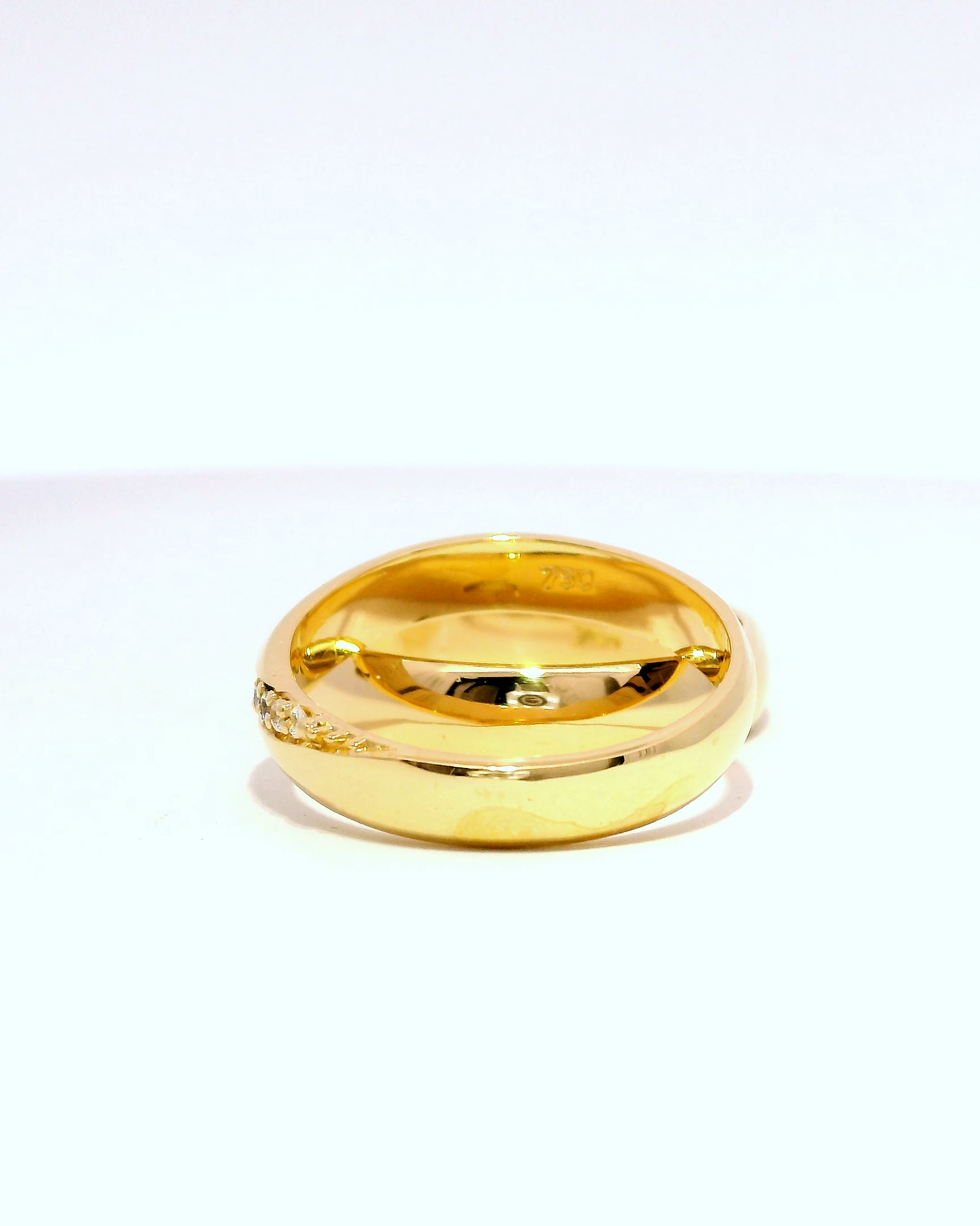 Anillos de boda dedragé en oro amarillo 18k ley con diamantes