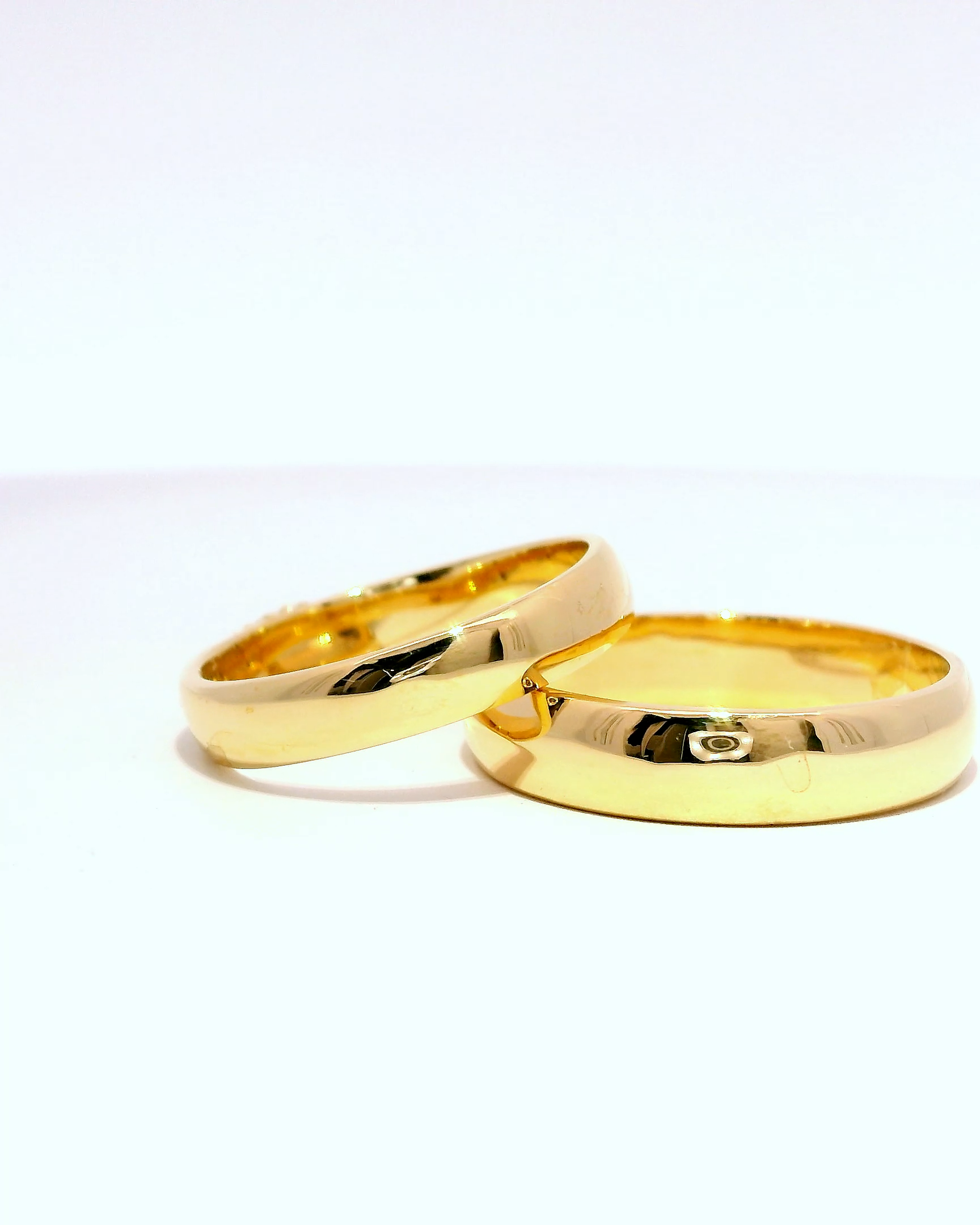 Anillos de boda dedragé en oro amarillo 18k ley con diamantes