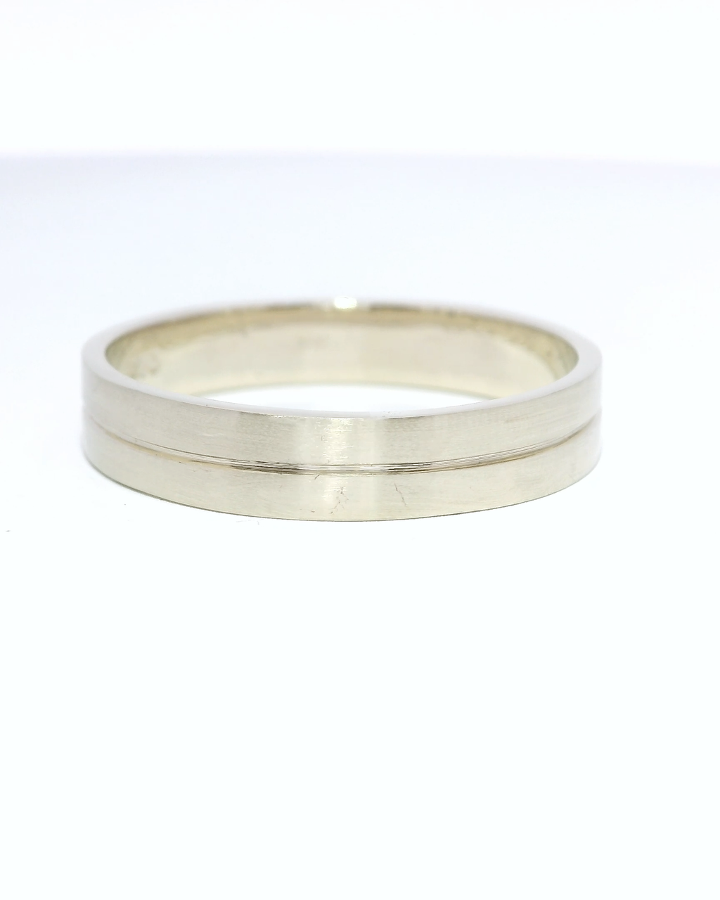 Anillo de oro blanco 18k Ley elegante