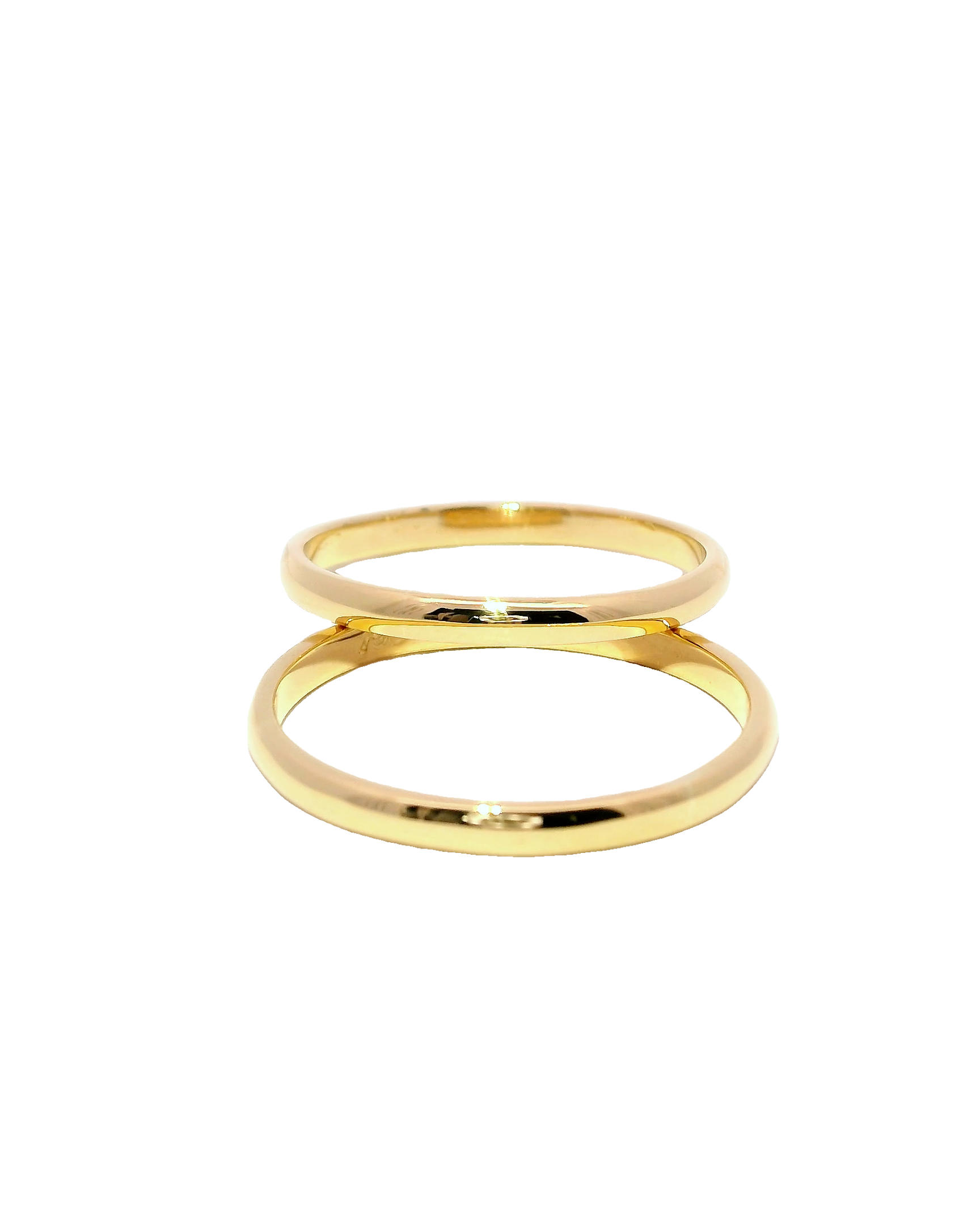 Anillos de boda en oro amarillo delicados 18k