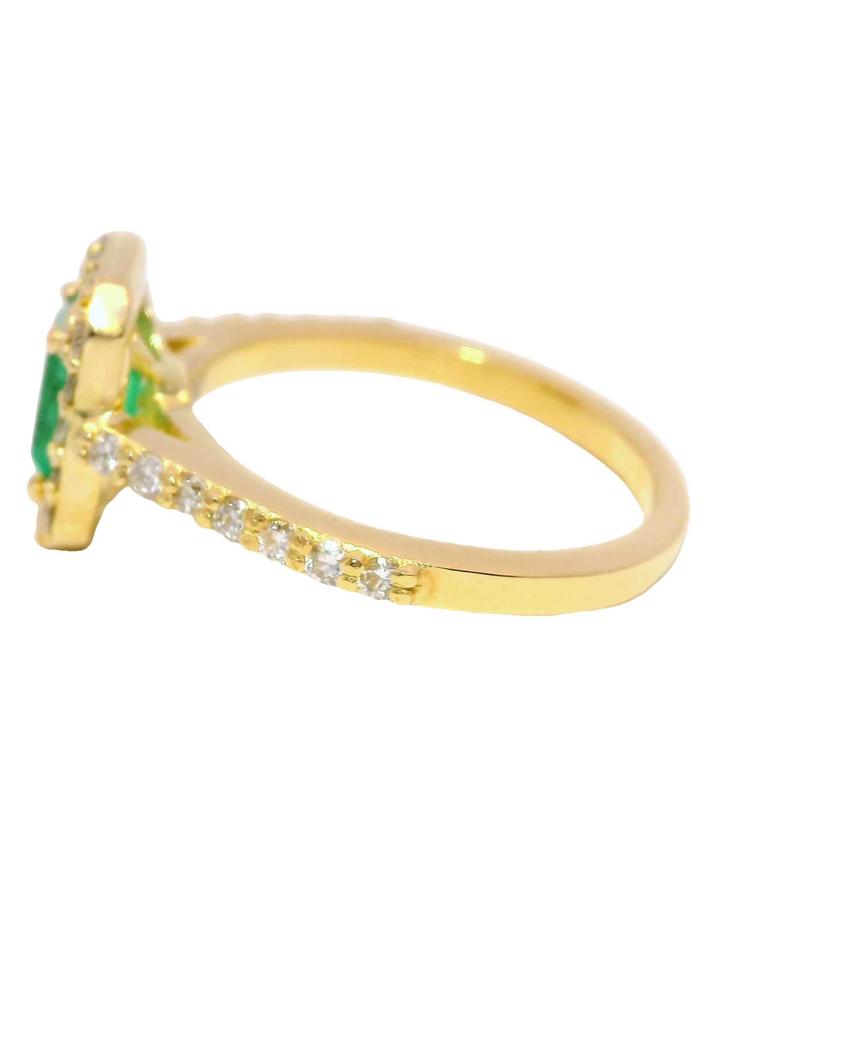 Anillo de esmeralda con Halo