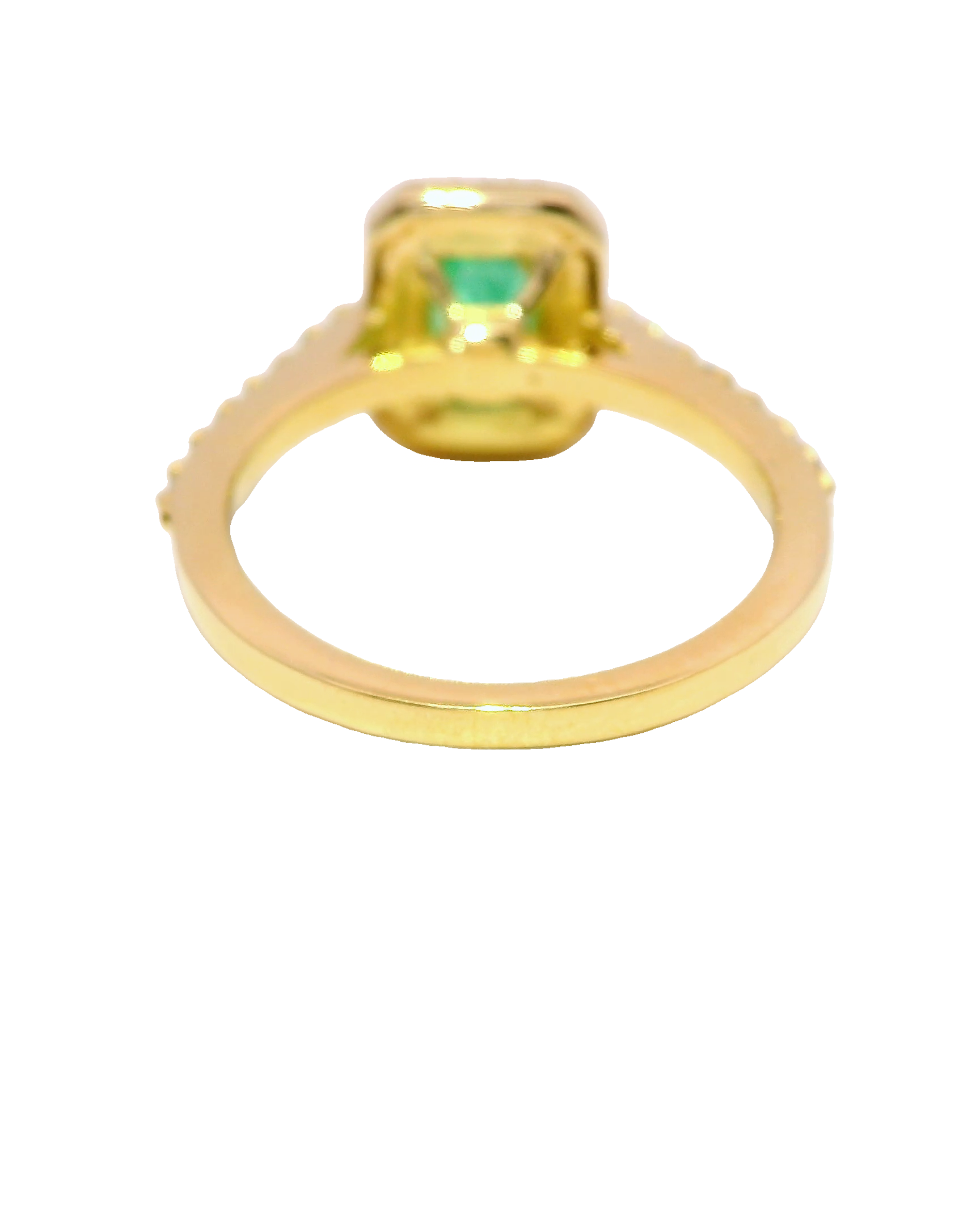 Anillo de esmeralda con Halo