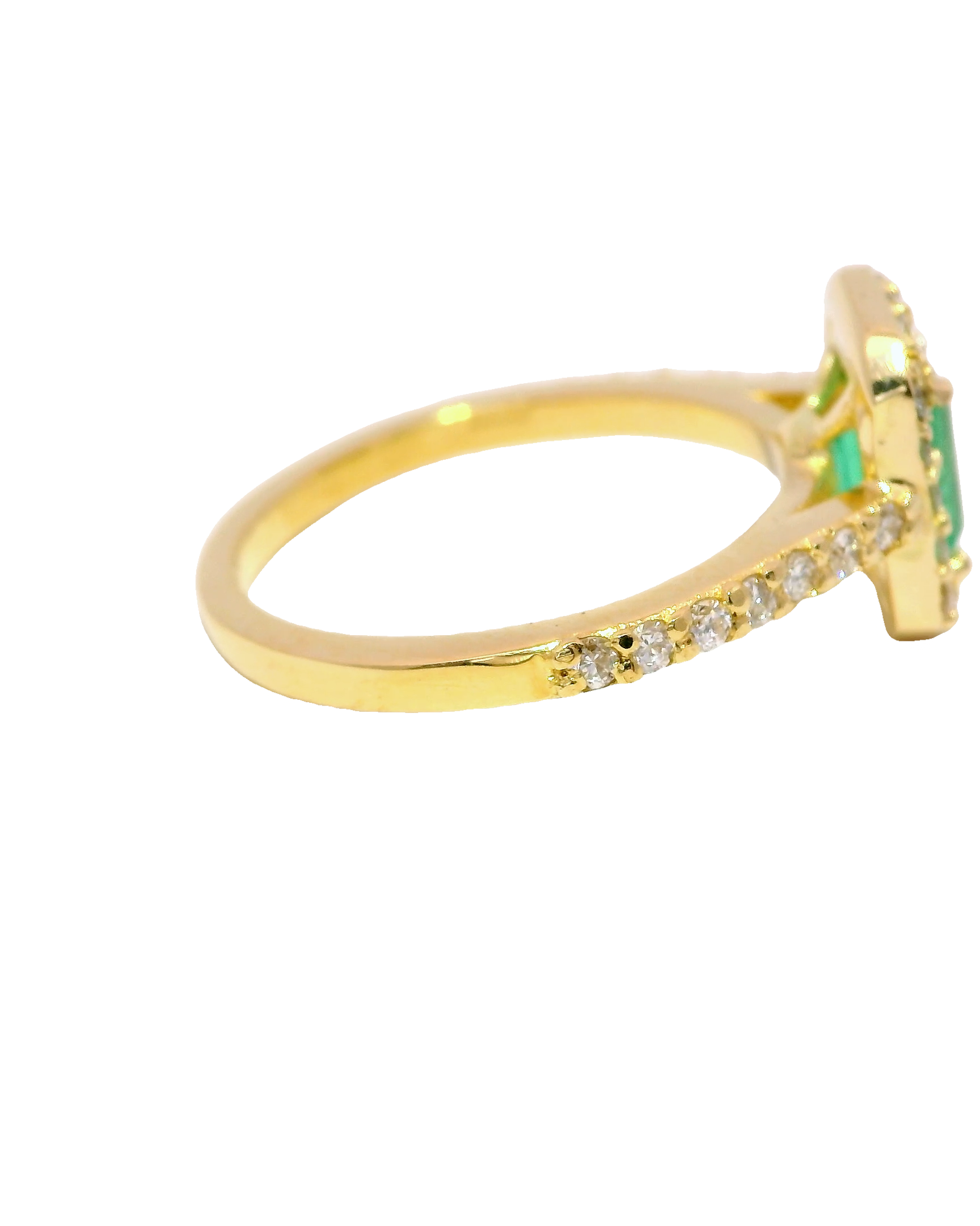 Anillo de esmeralda con Halo