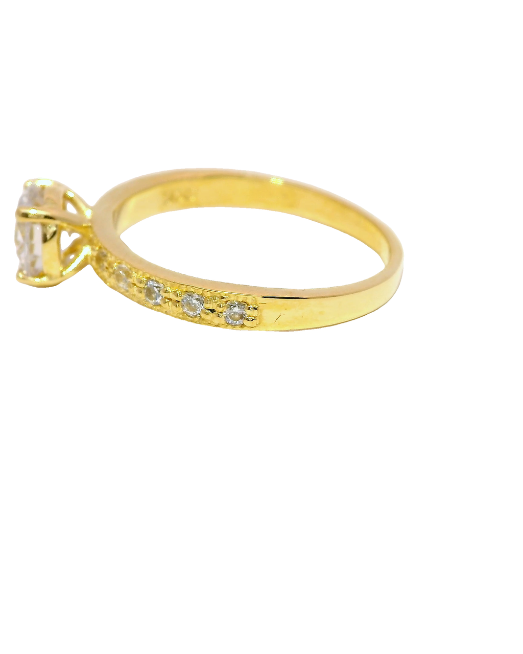Anillo de compromiso en oro amarillo 18k ley
