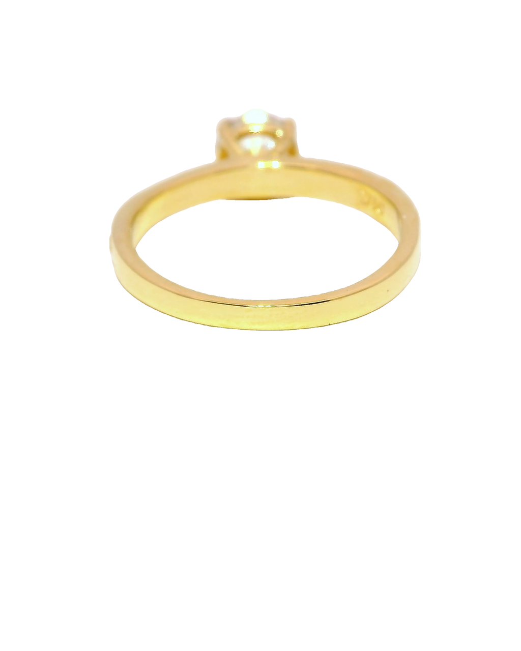 Anillo de compromiso en oro amarillo 18k ley
