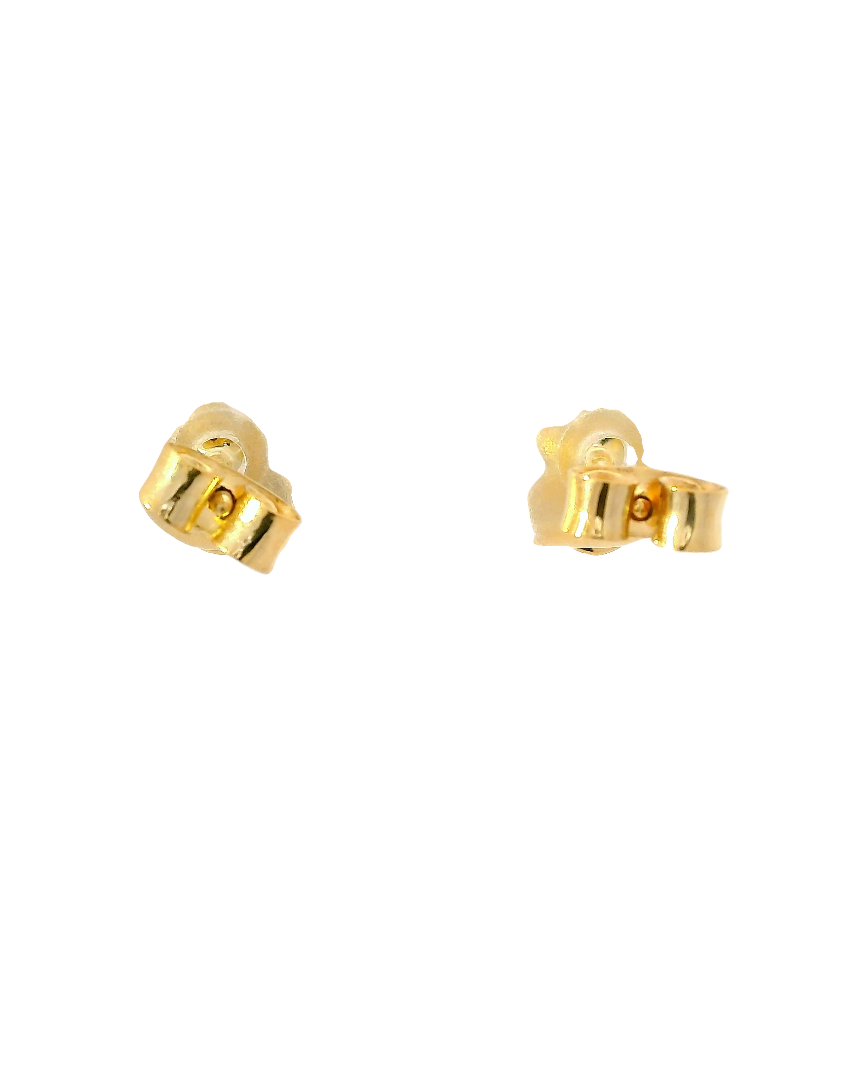 Aretes de oro amarillo 18k ley huella de mascota con diamantes