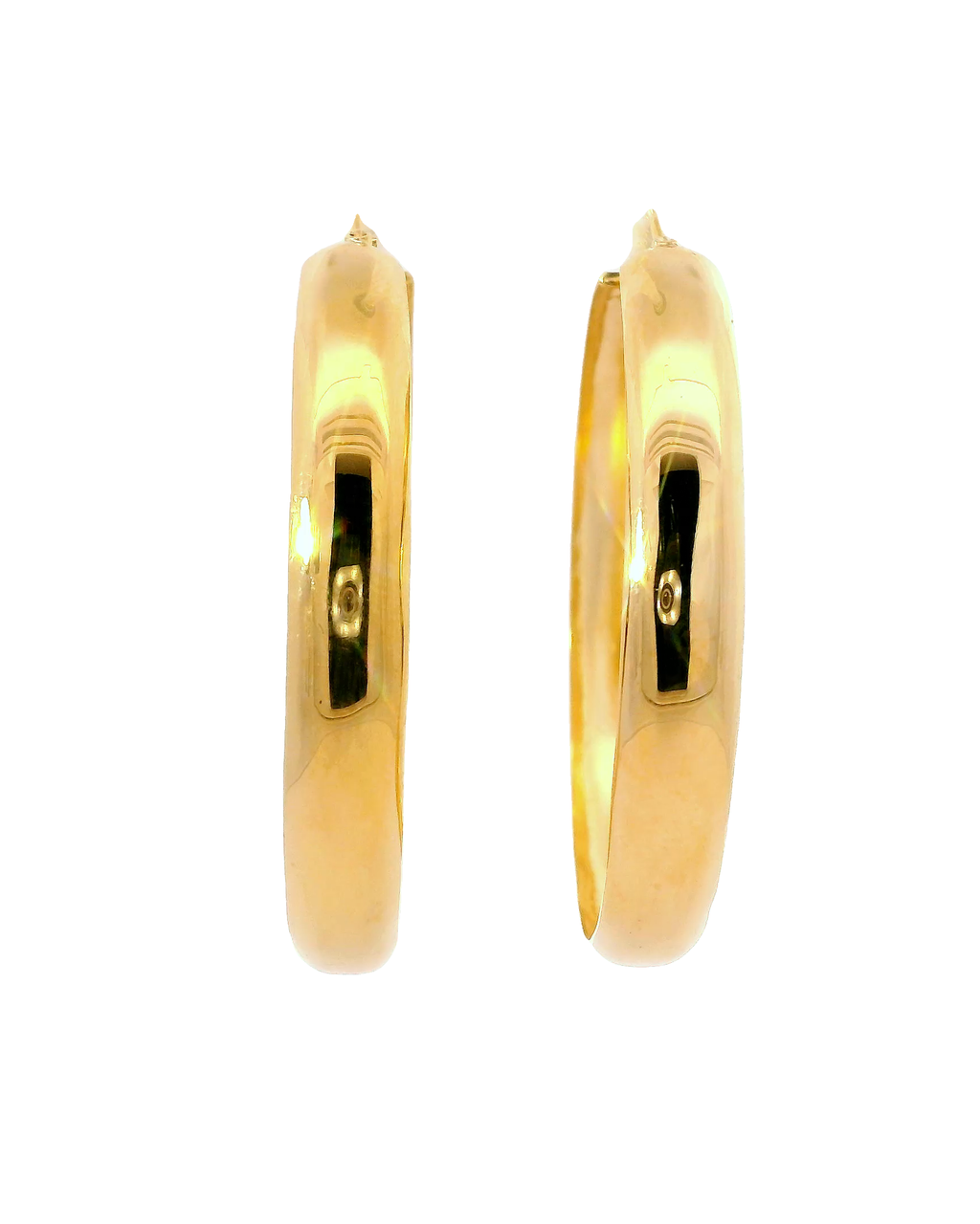 Aretes argollas de oro amarillo 18k ley elegantes