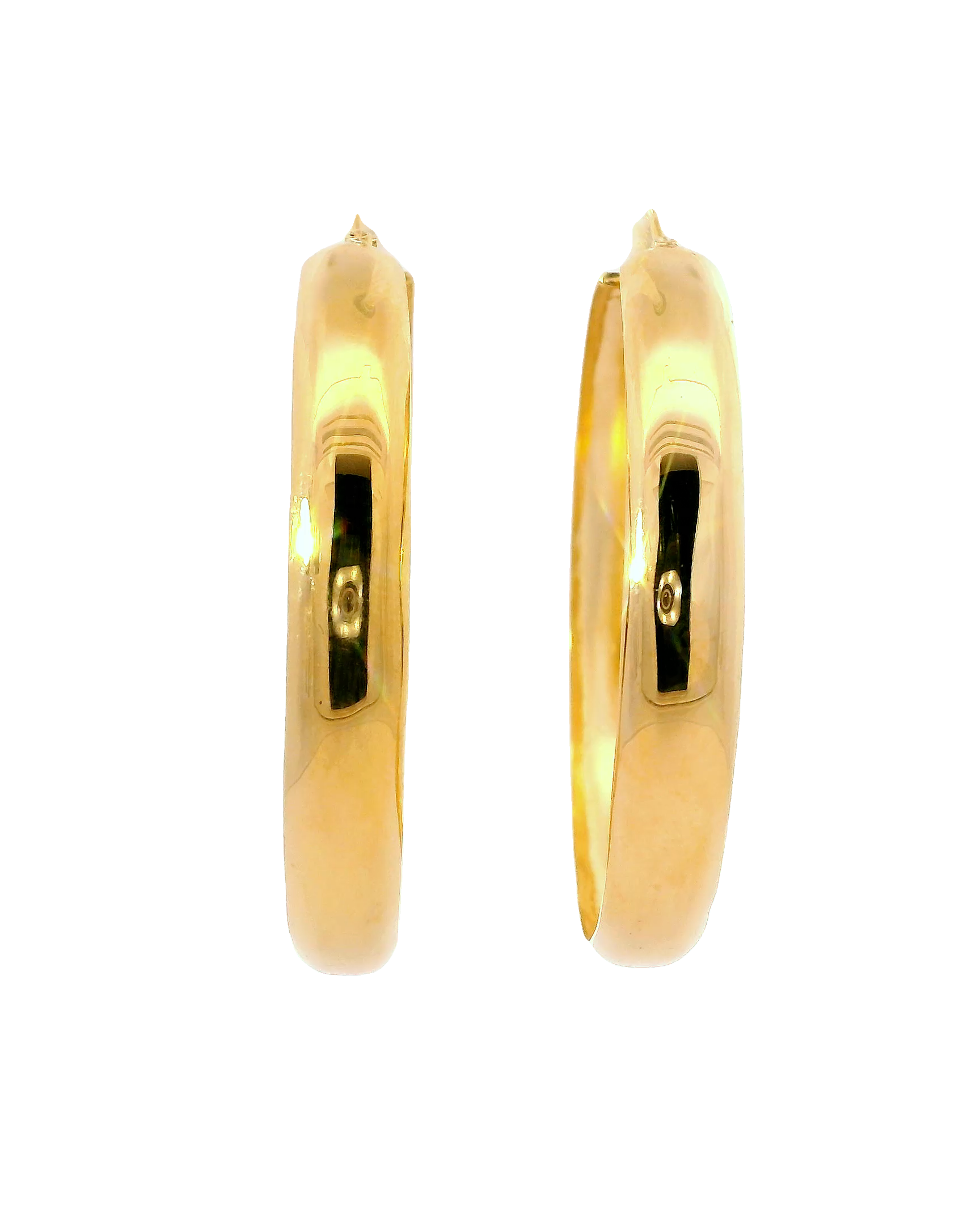 Aretes argollas de oro amarillo 18k ley elegantes