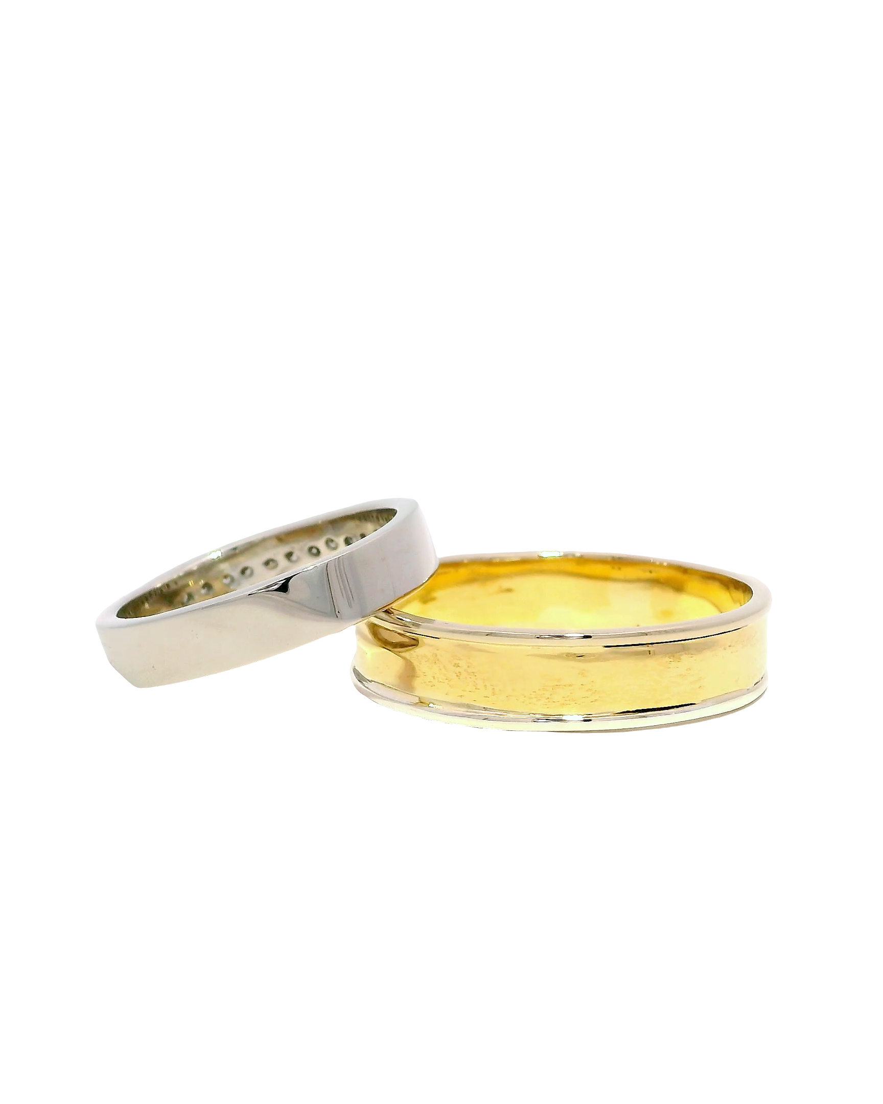 Anillos de matrimonio en dos oros 18k ley elegantes