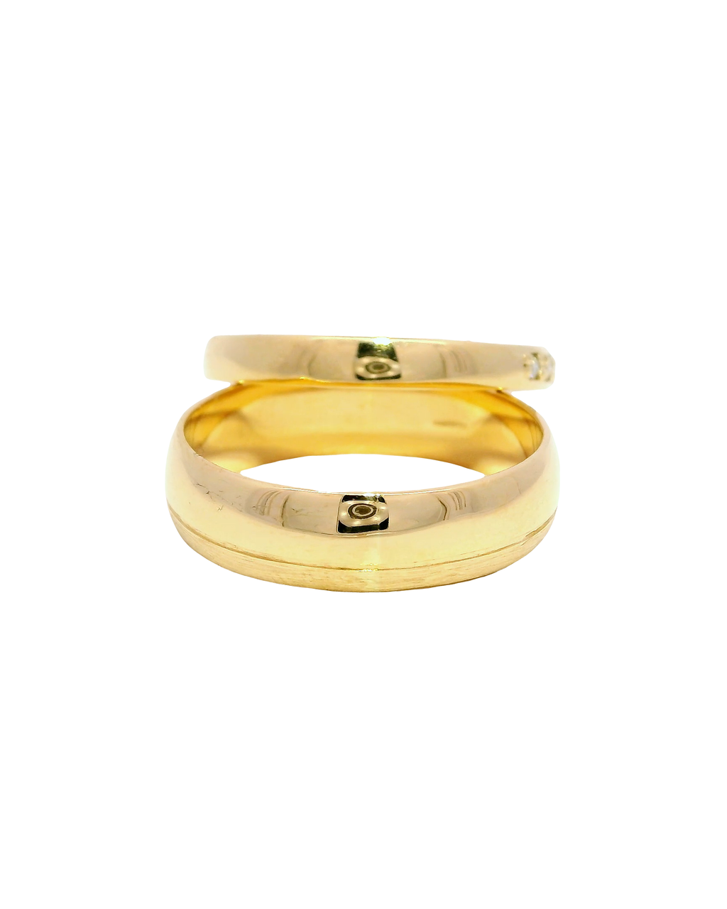 Anillos de matrimonio en oro 18k amarillo.
