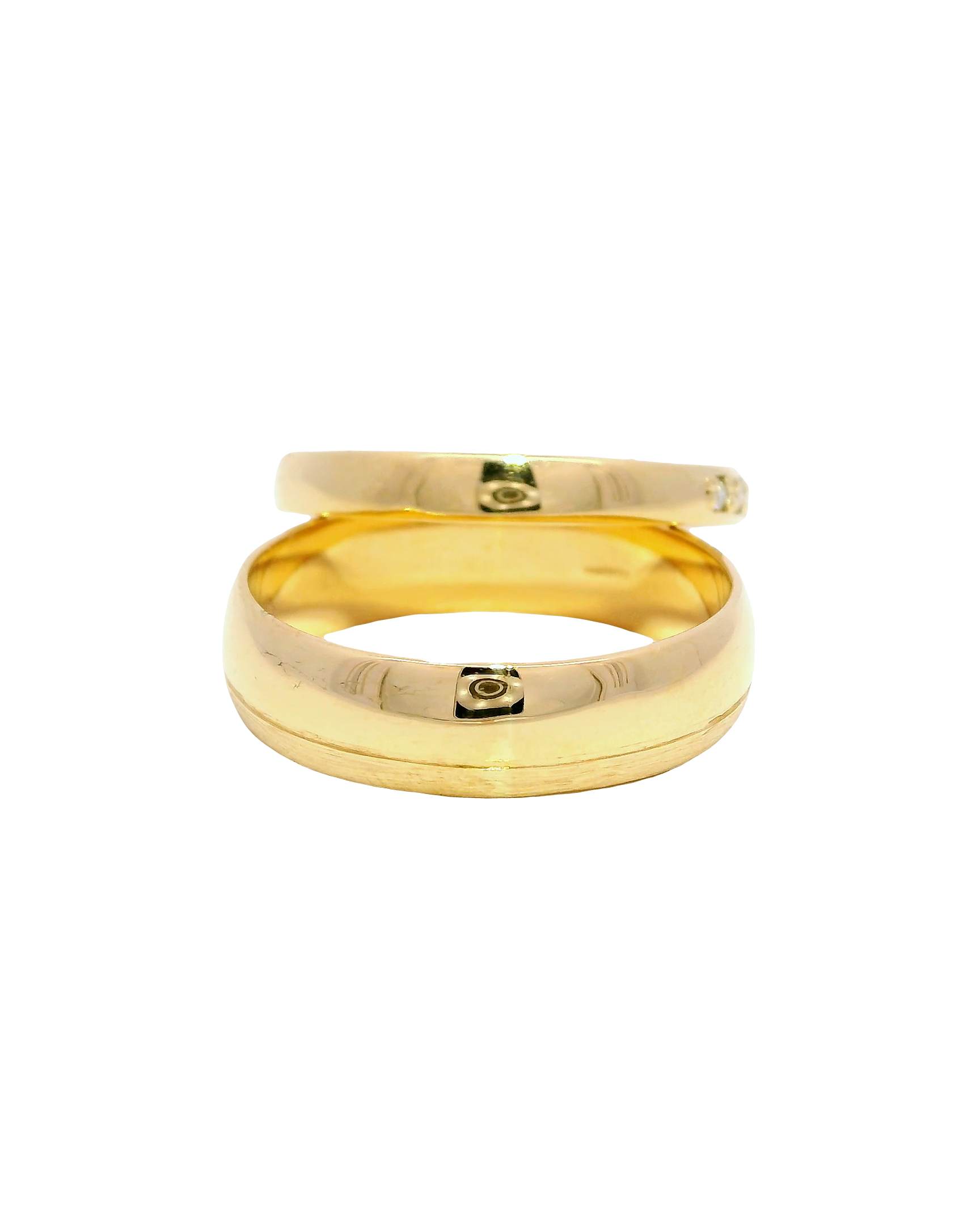 Anillos de matrimonio en oro 18k amarillo.