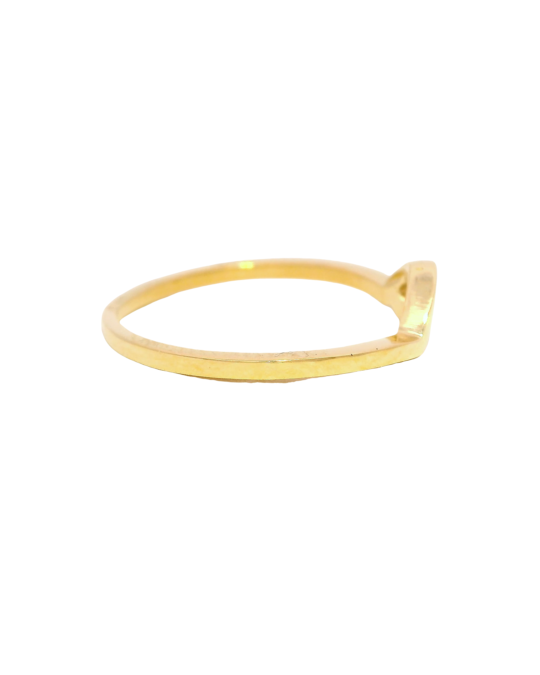 Anillo media luna en oro amarillo 18k ley