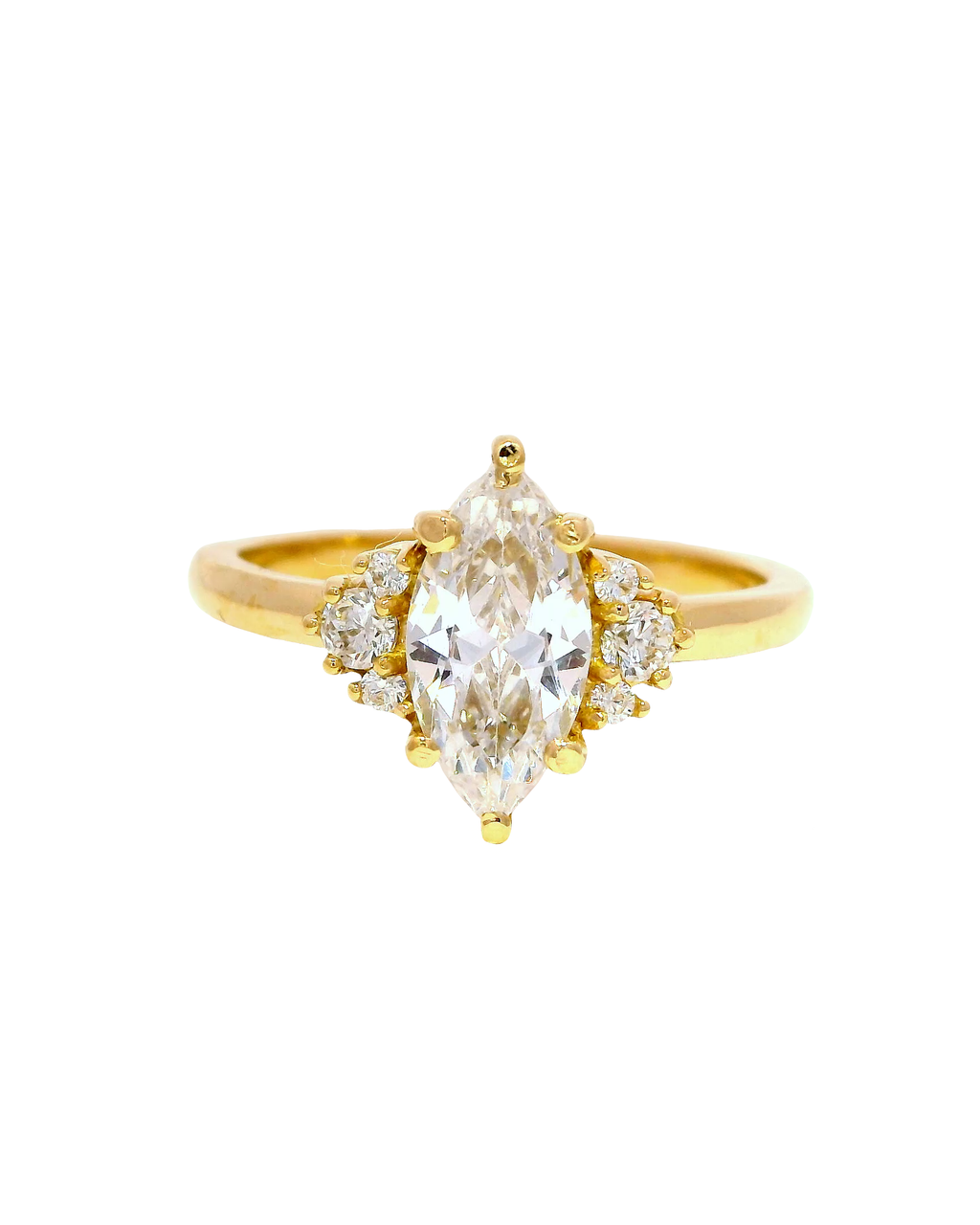 Anillo de compromiso amarillo 18k ley