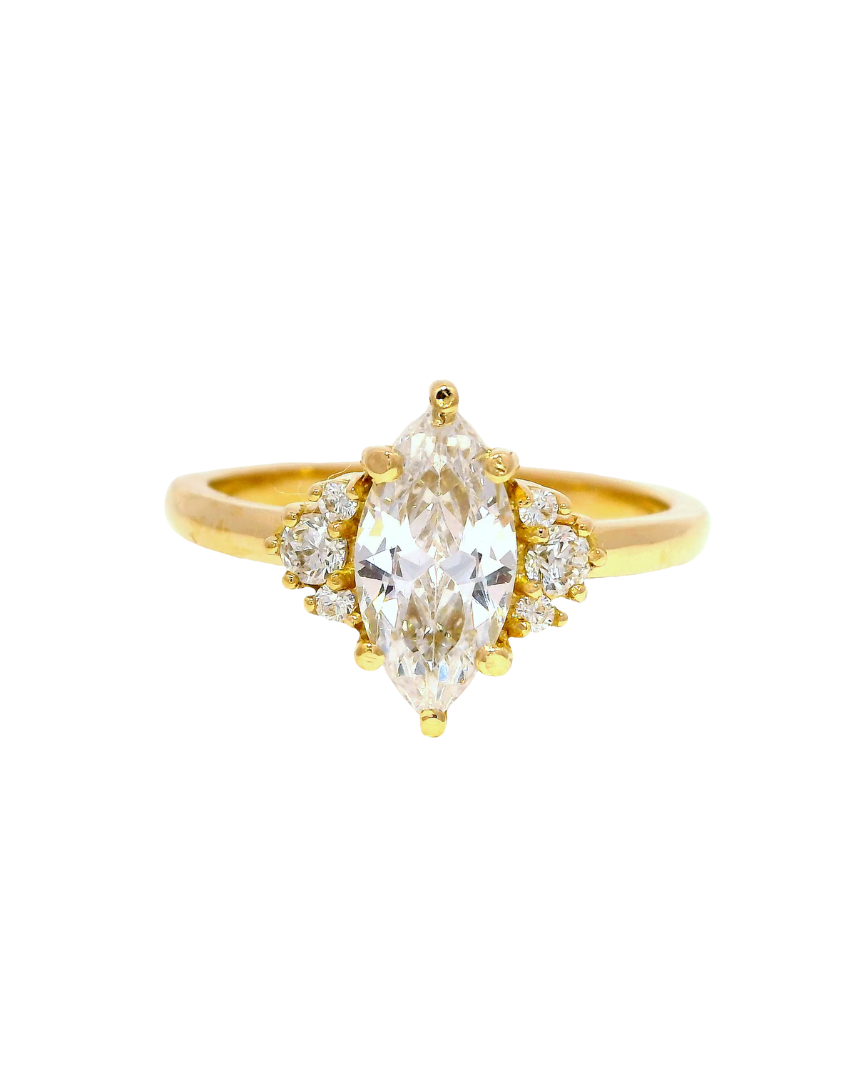 Anillo de compromiso amarillo 18k ley