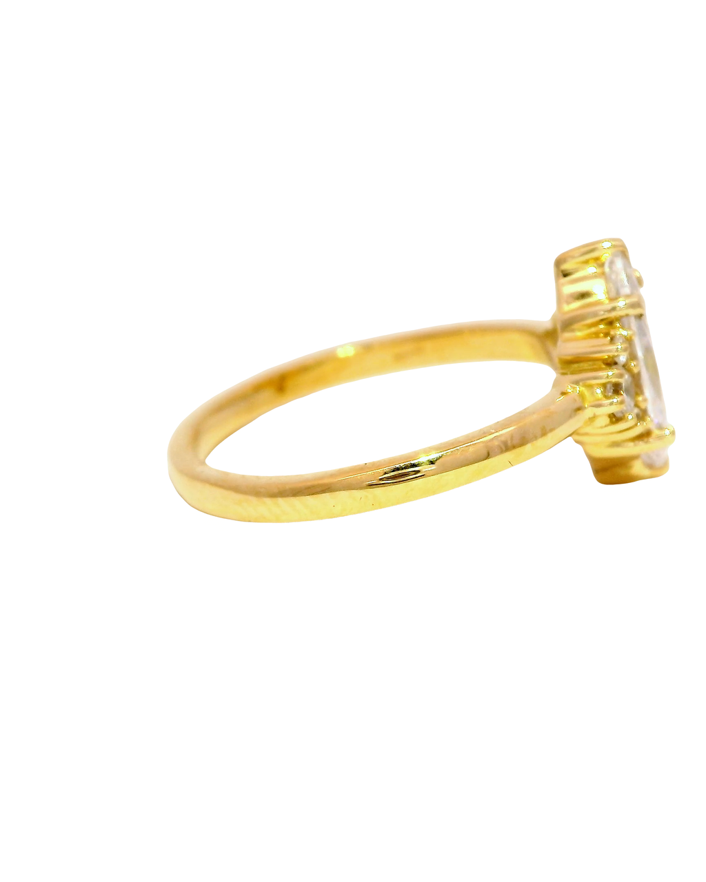 Anillo de compromiso amarillo 18k ley