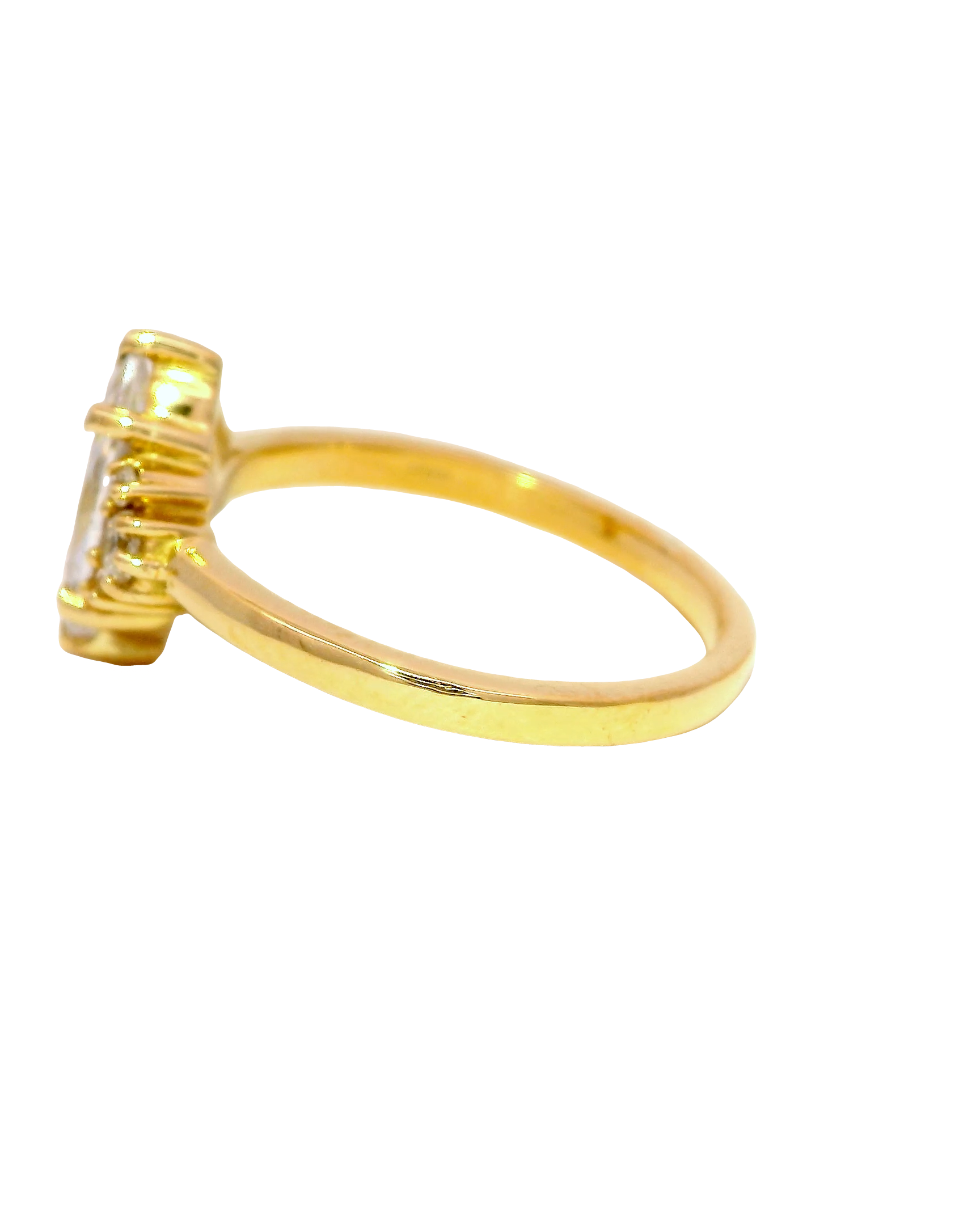 Anillo de compromiso amarillo 18k ley