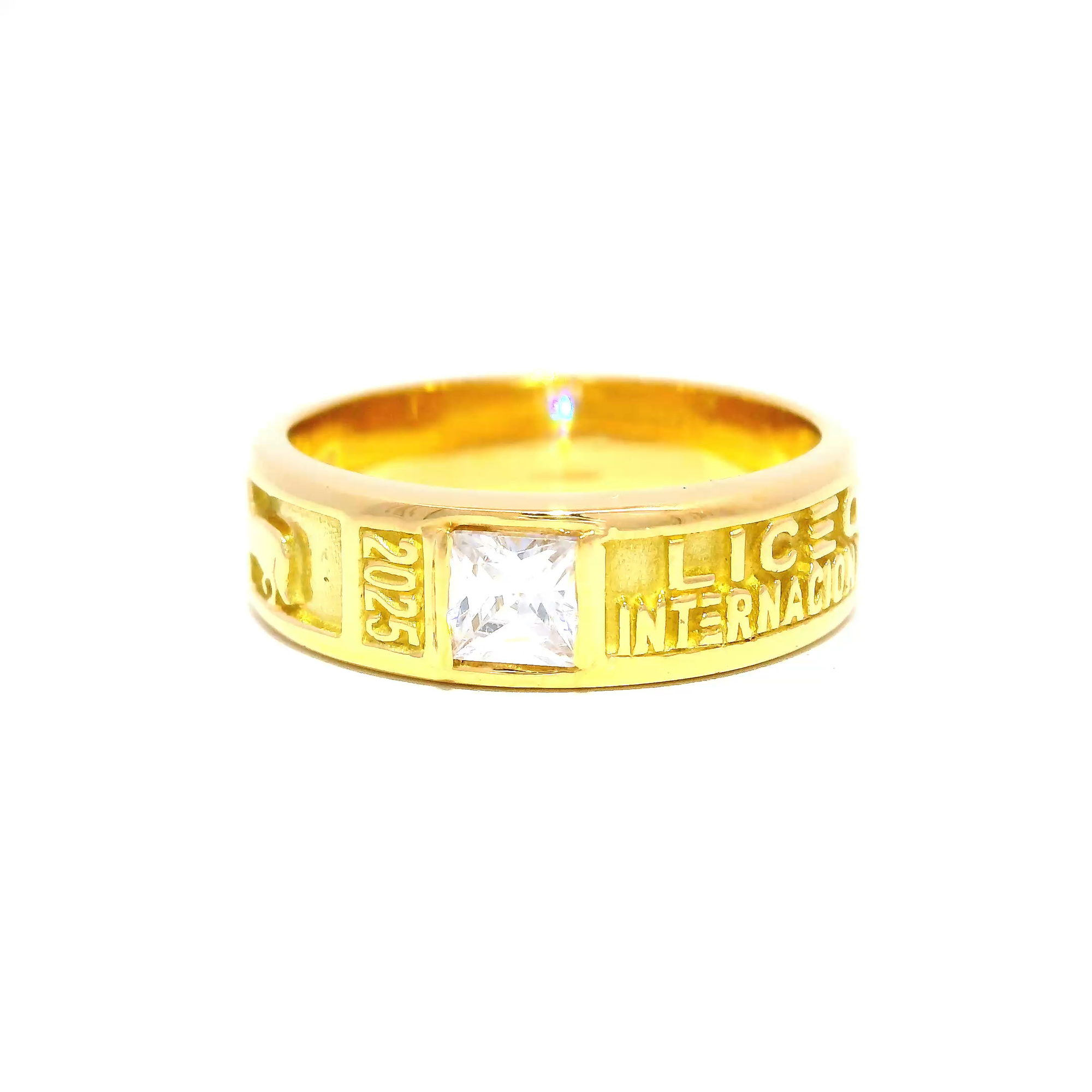 Anillo de grado oro amarillo 18k Ley