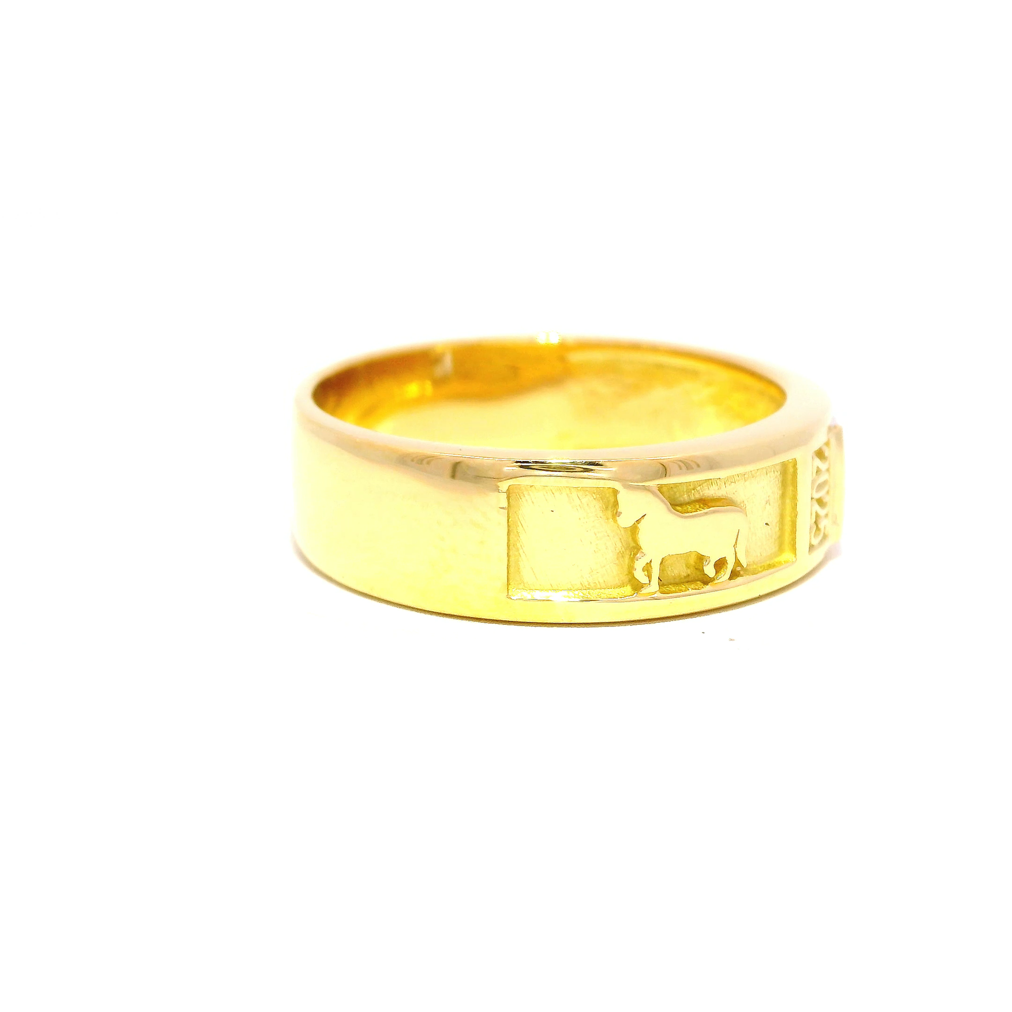 Anillo de grado oro amarillo 18k Ley