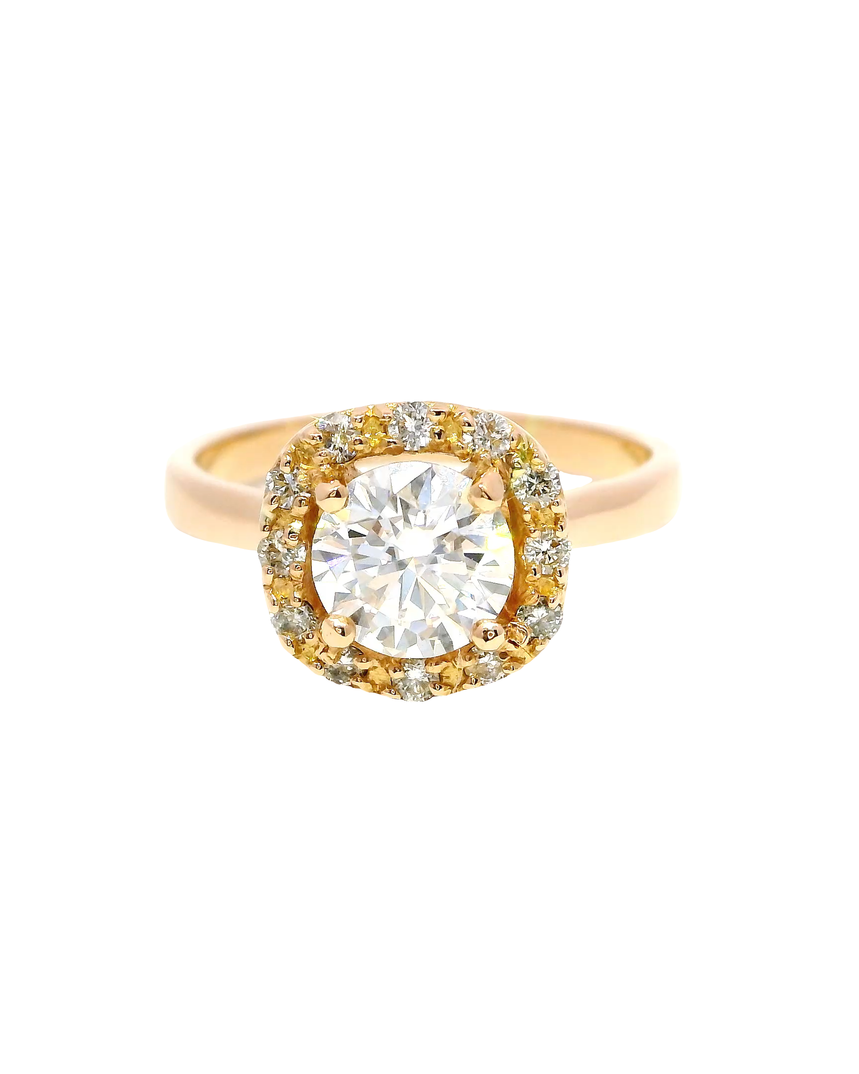 Anillo de Compromiso en Oro Rosa 18k Ley con Diamantes