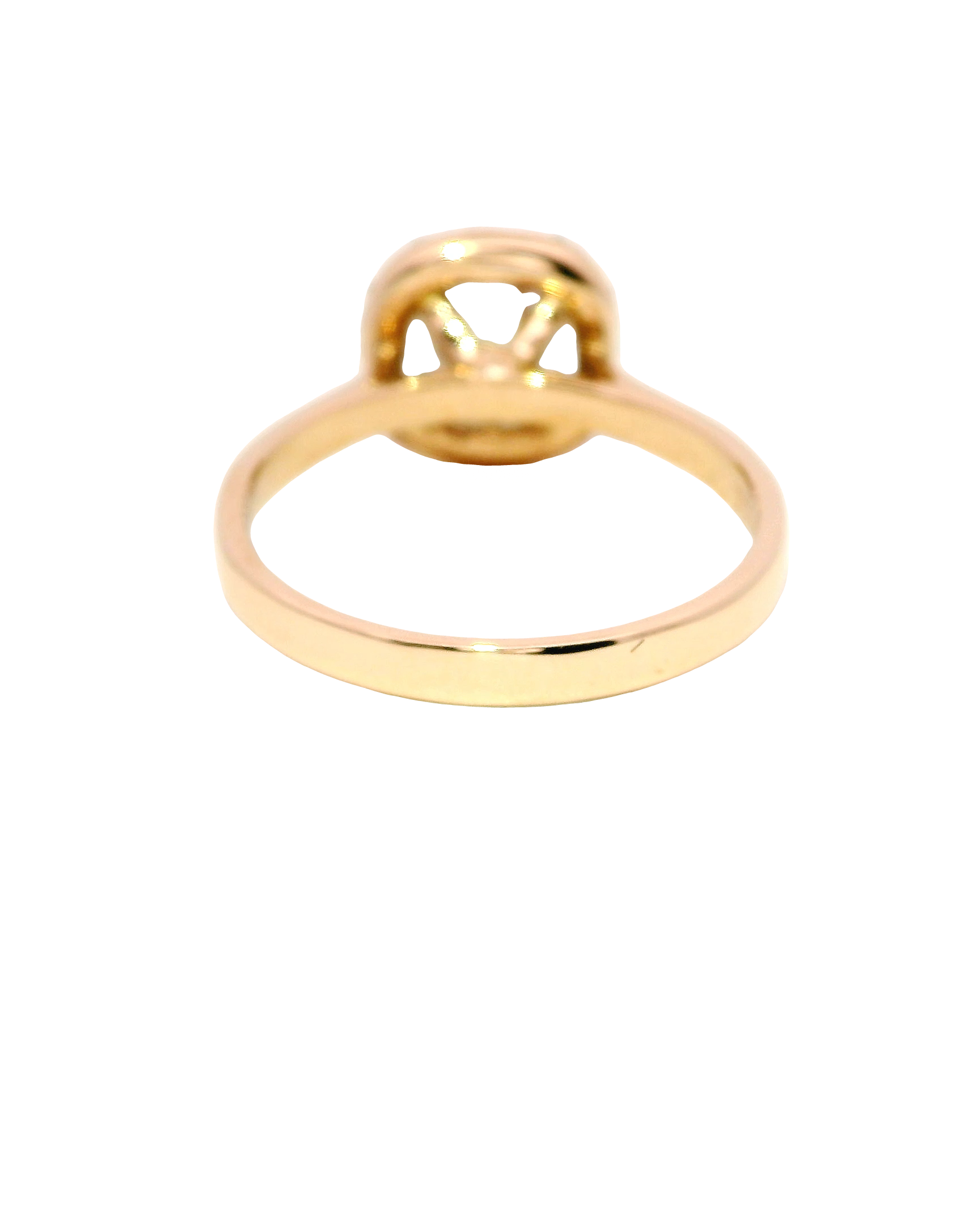 Anillo de Compromiso en Oro Rosa 18k Ley con Diamantes