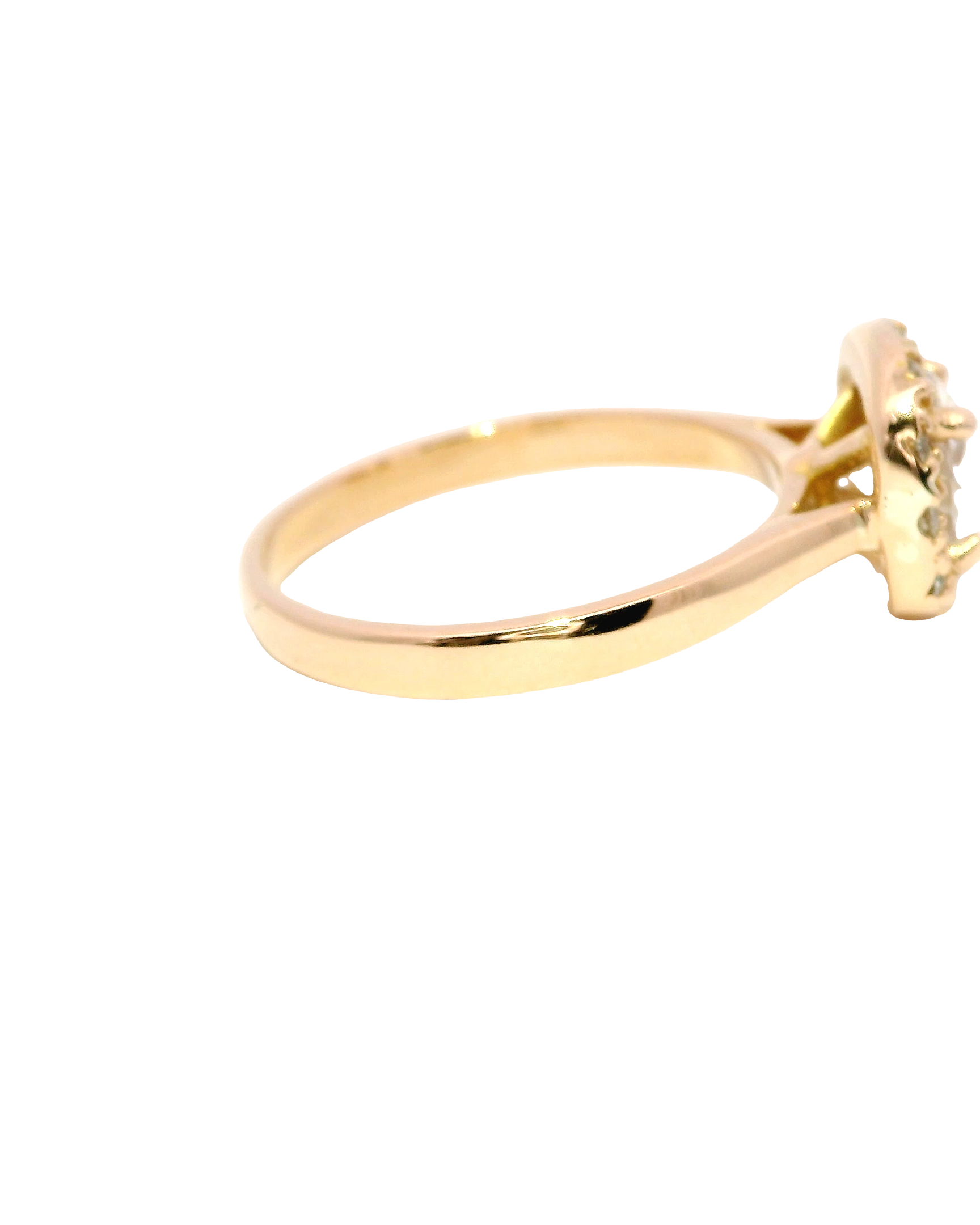 Anillo de Compromiso en Oro Rosa 18k Ley con Diamantes