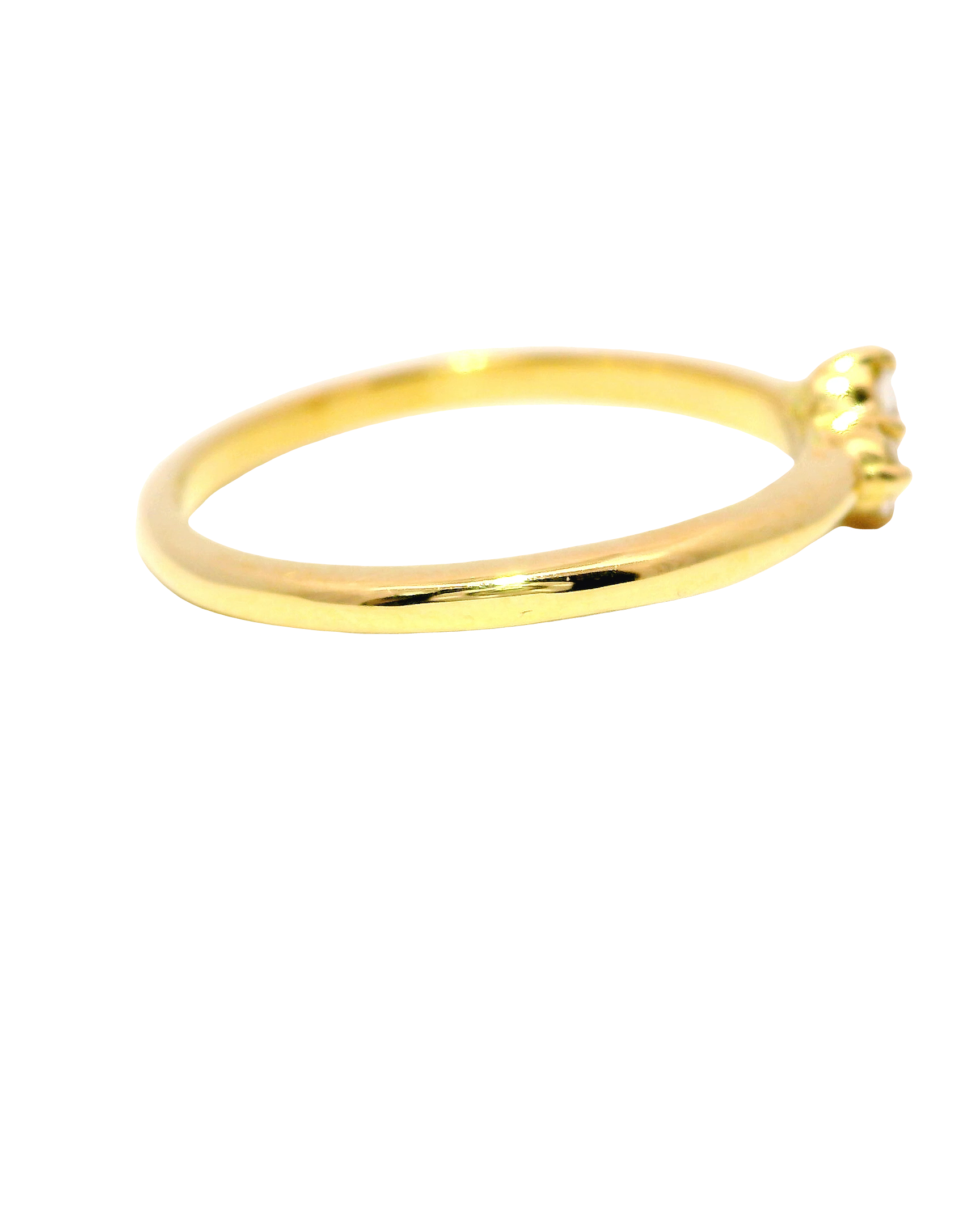 Anillo de Oro Amarillo con Diamante Marquesa de 0.25cts
