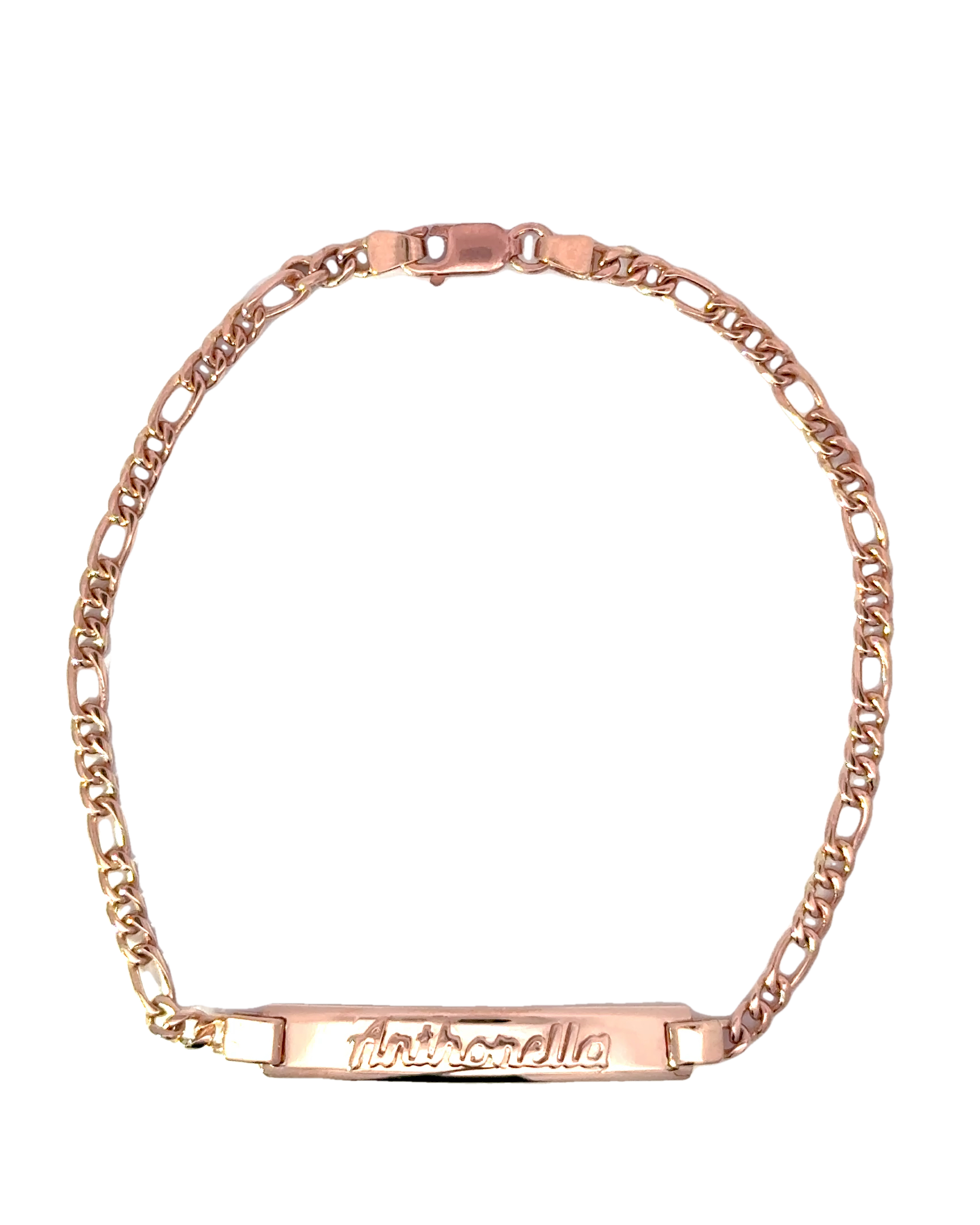 Pulsera personalizada Oro Rosa 18k ley