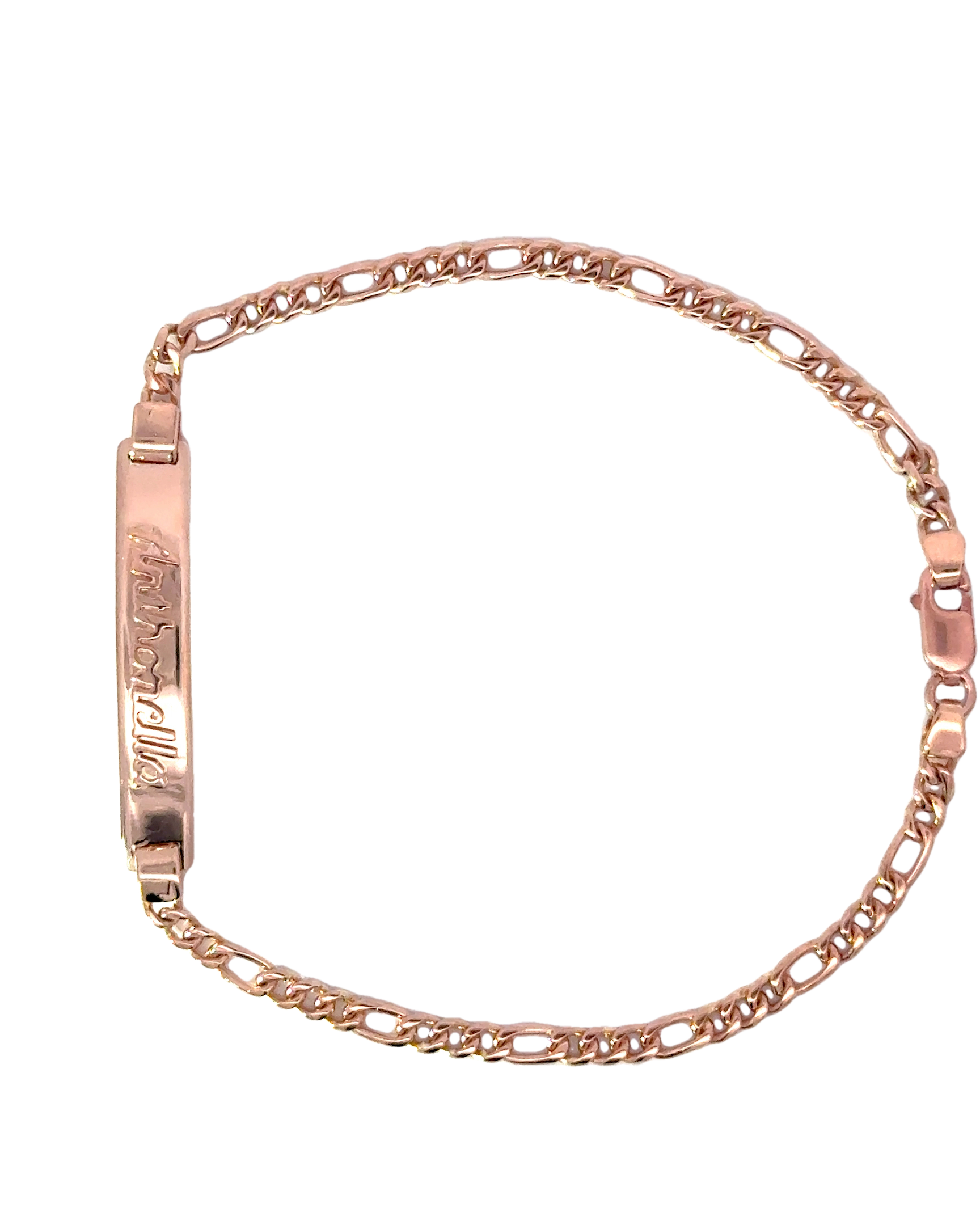 Pulsera personalizada Oro Rosa 18k ley