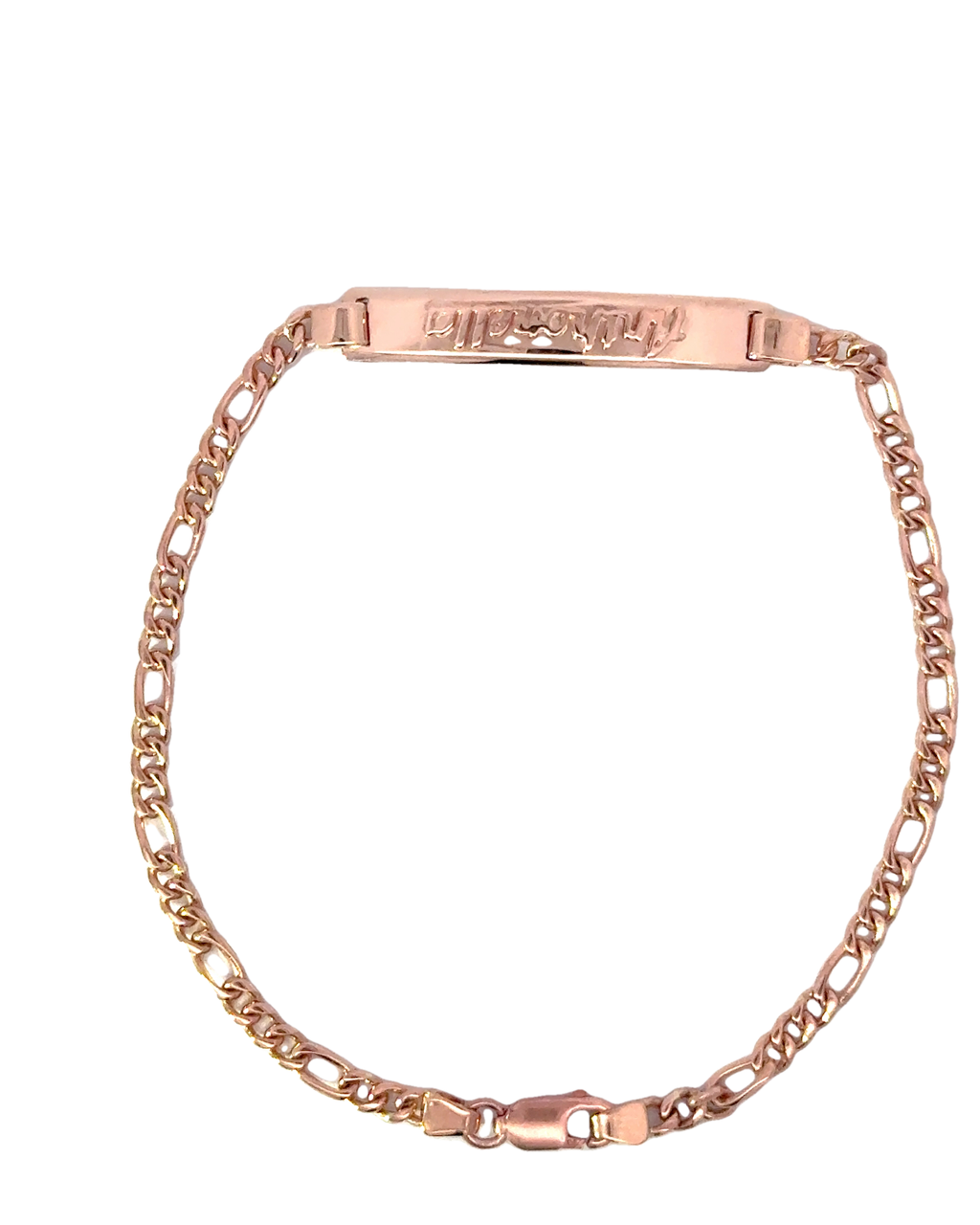 Pulsera personalizada Oro Rosa 18k ley
