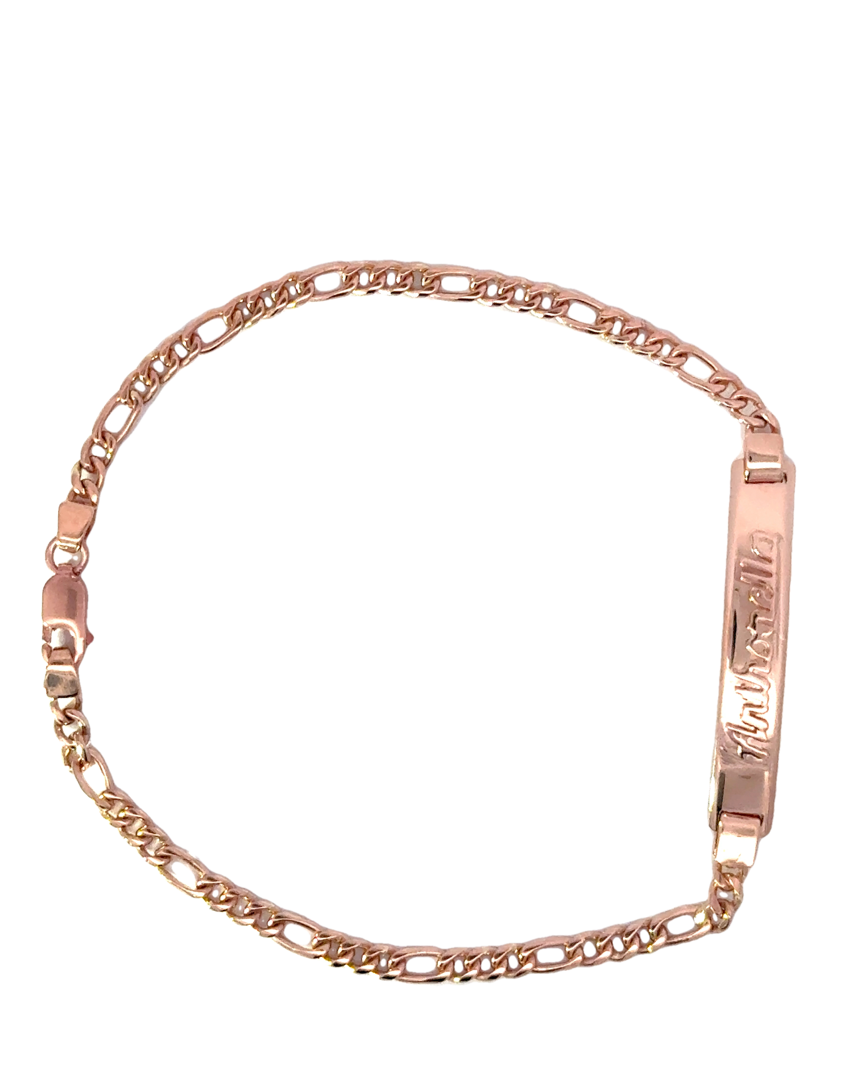 Pulsera personalizada Oro Rosa 18k ley