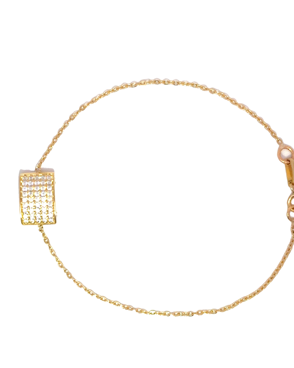 Pulsera en oro amarillo 18k ley con brillantes