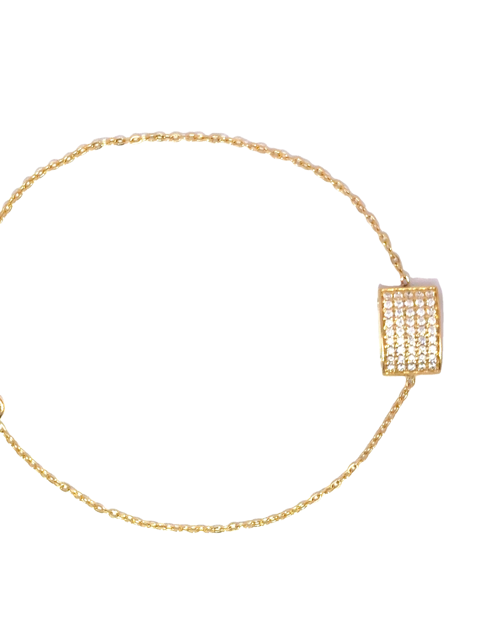 Pulsera en oro amarillo 18k ley con brillantes