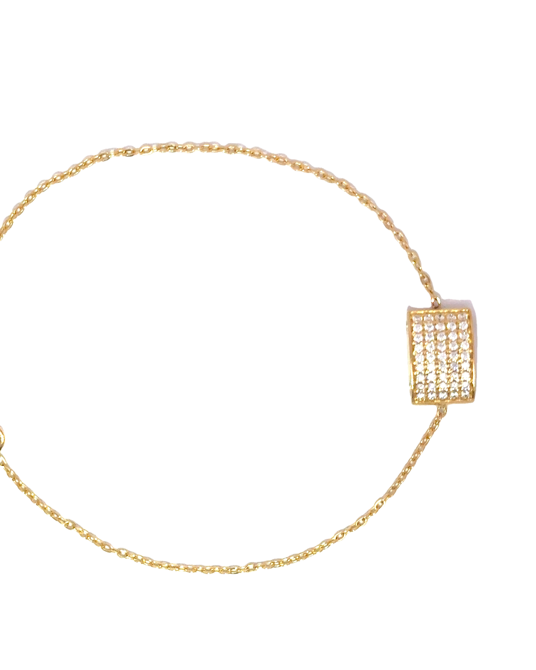 Pulsera en oro amarillo 18k ley con brillantes