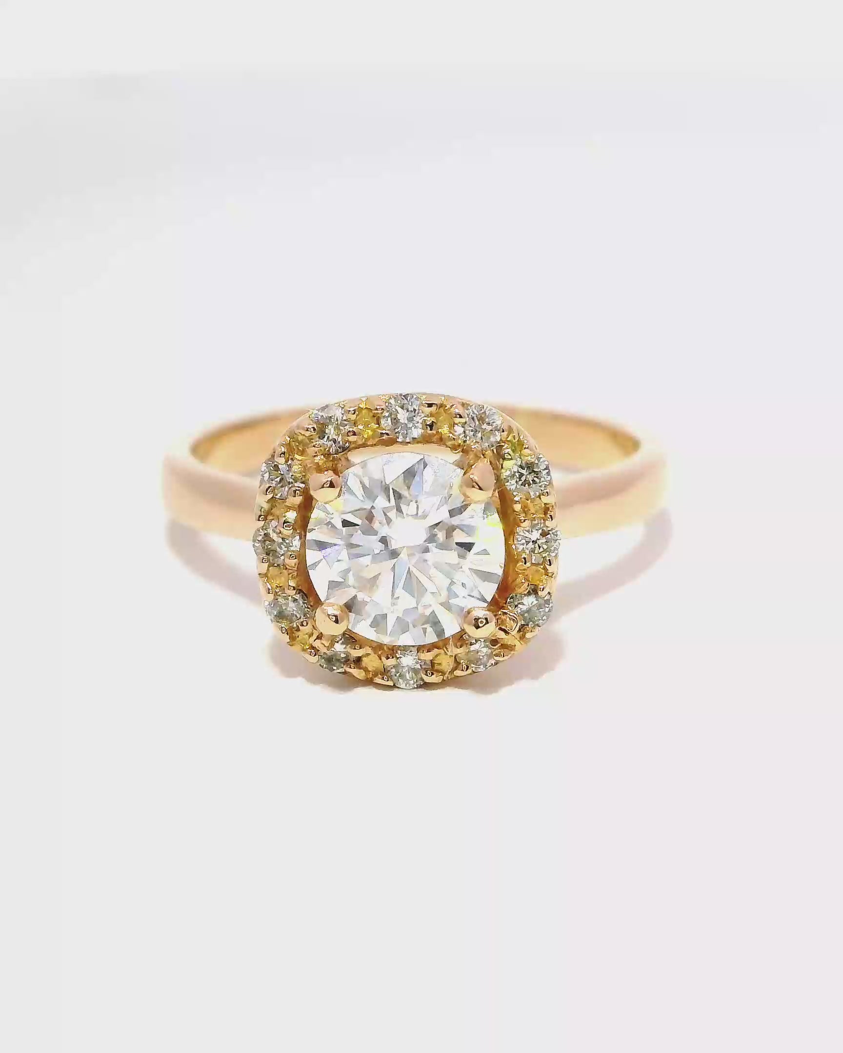 Anillo de Compromiso en Oro Rosa 18k Ley con Diamantes