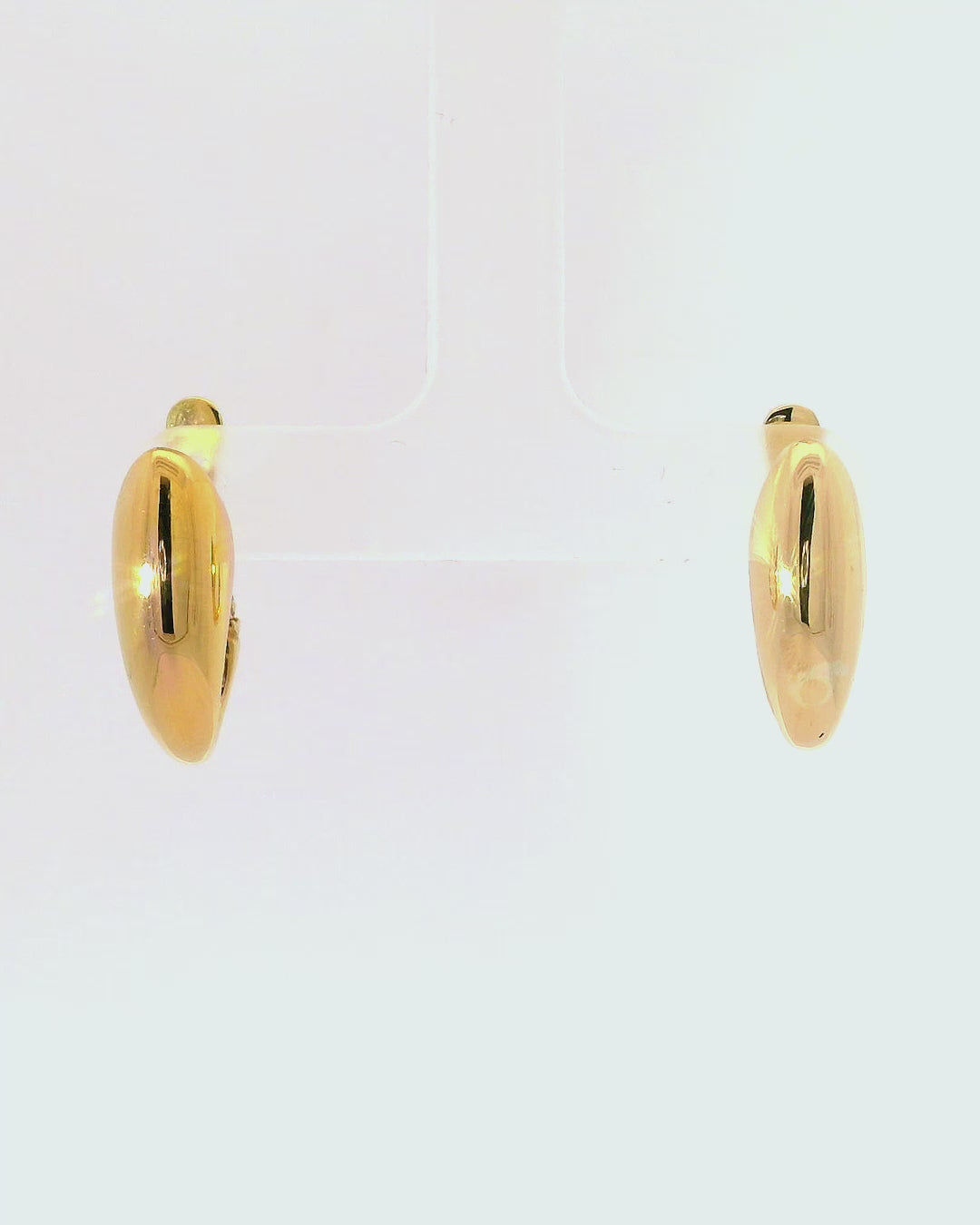 Par de aretes cuff de oro amarillo 18k ley