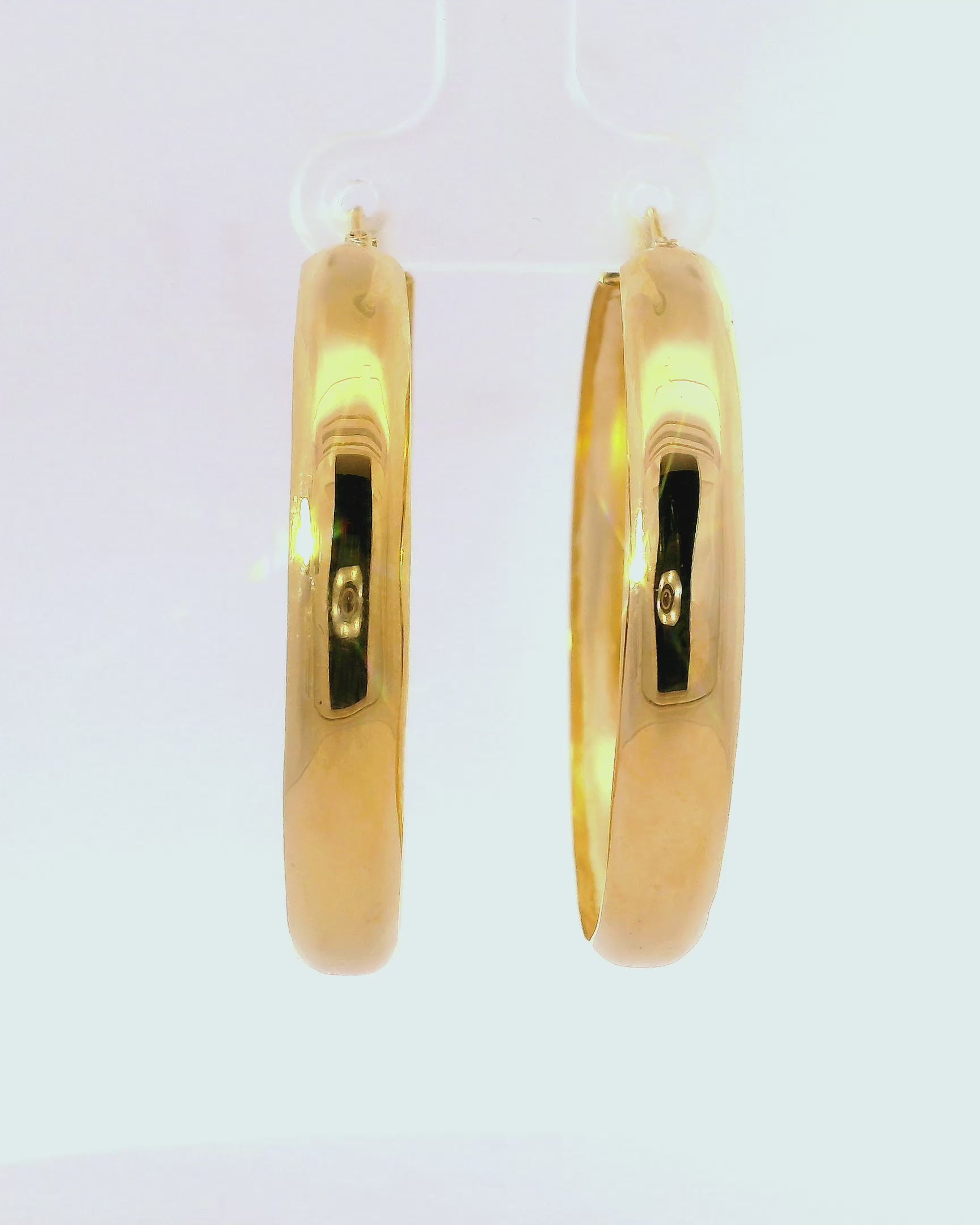 Aretes argollas de oro amarillo 18k ley elegantes