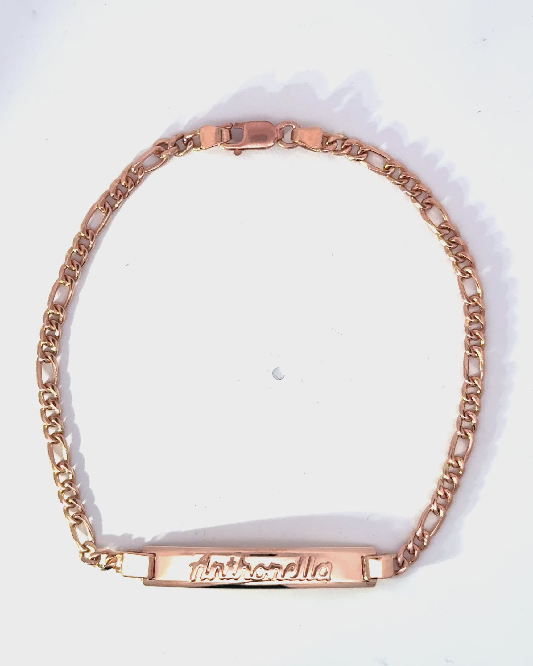 Pulsera personalizada Oro Rosa 18k ley