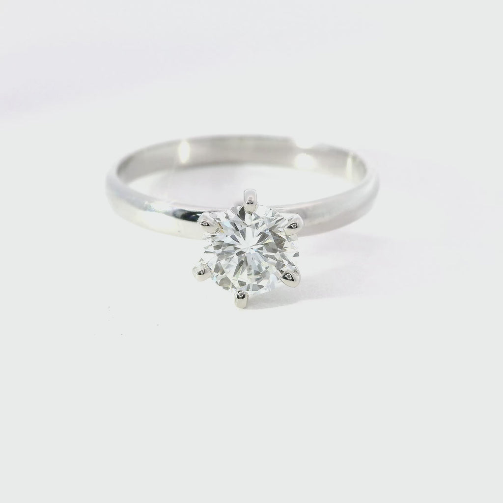 Anillo de compromiso insignia oro blanco 18k ley