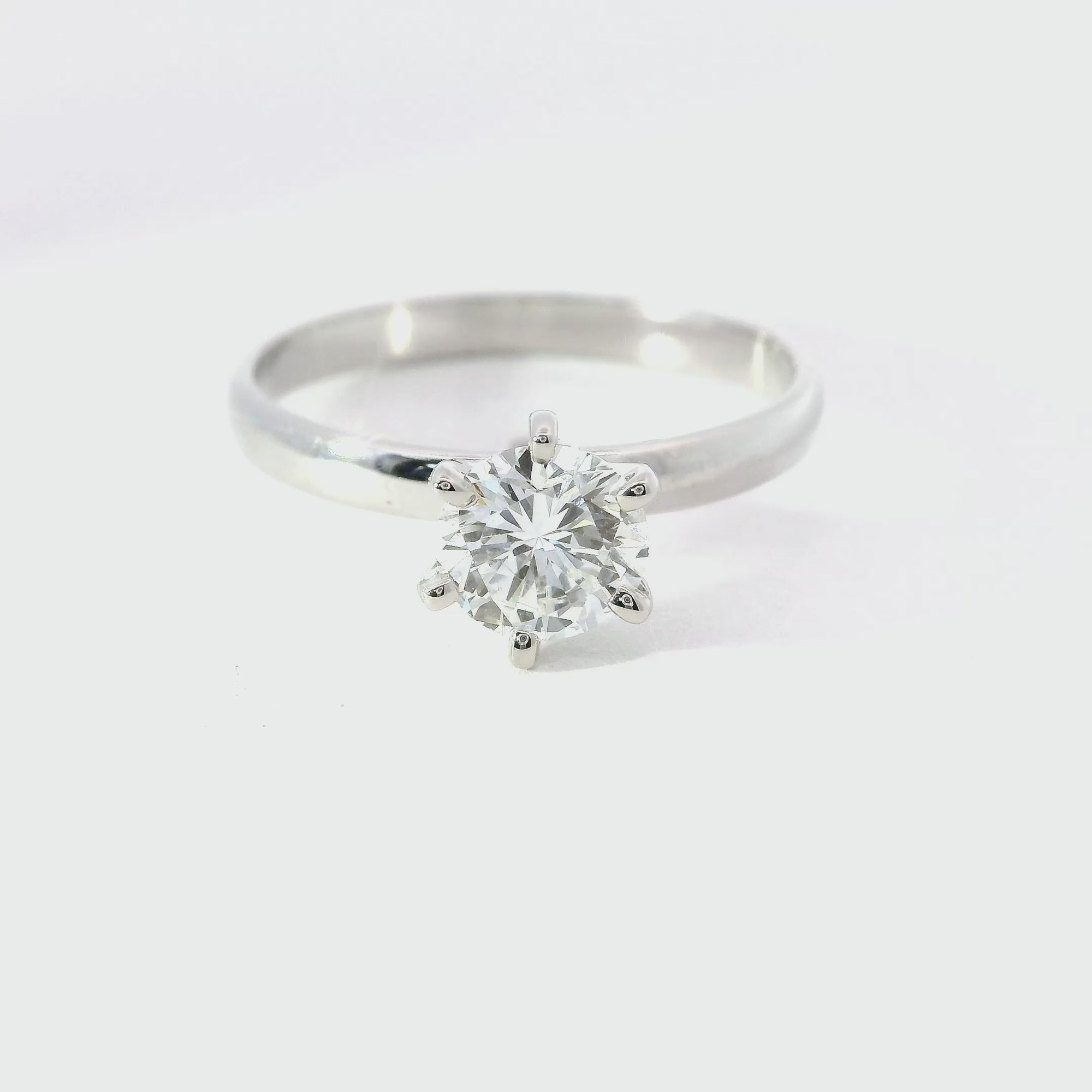 Anillo de compromiso insignia oro blanco 18k ley