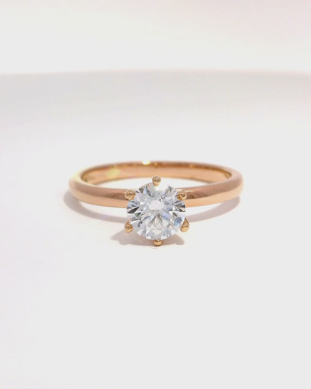 Solitario Clásico Oro rosa 18k 2 mm