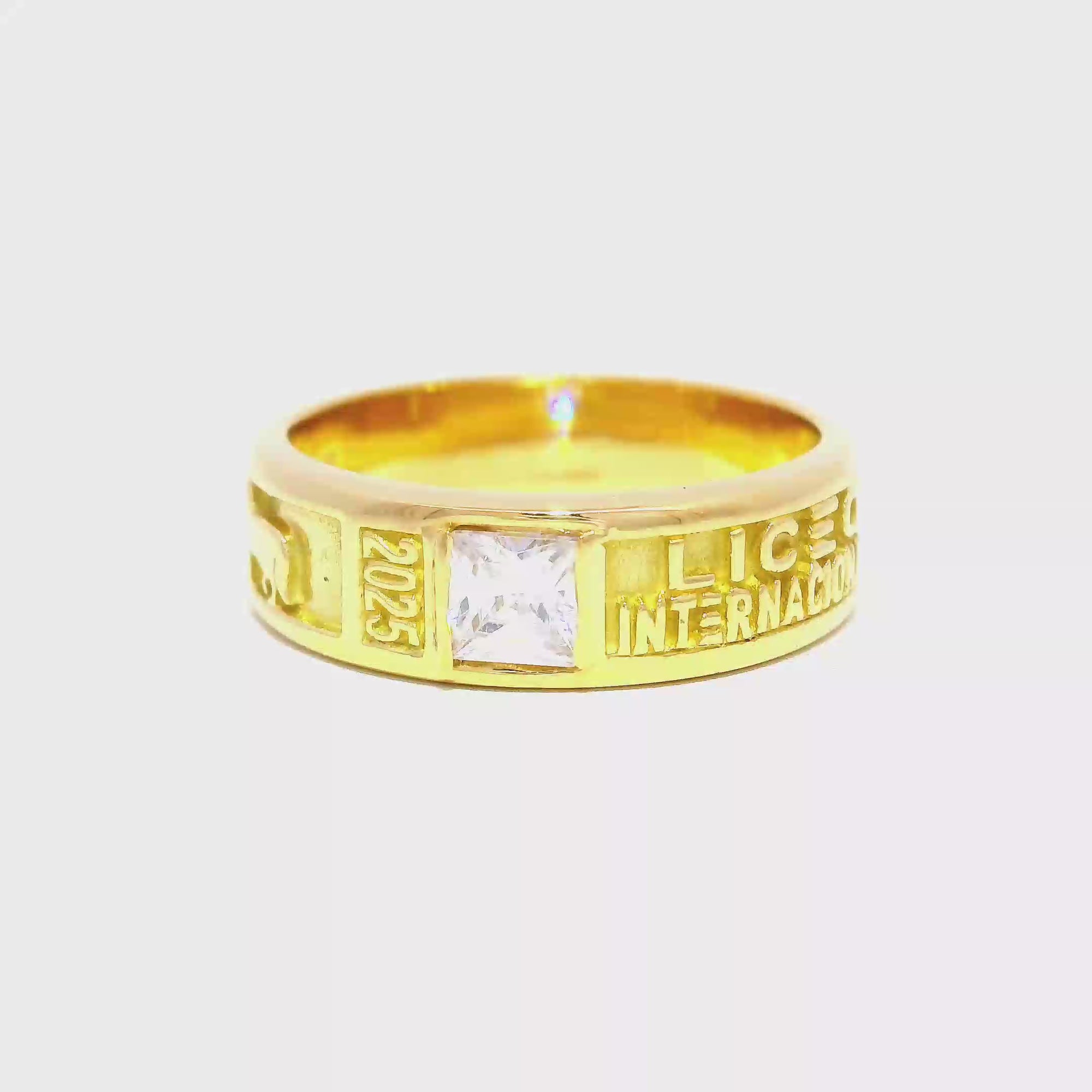 Anillo de grado oro amarillo 18k Ley